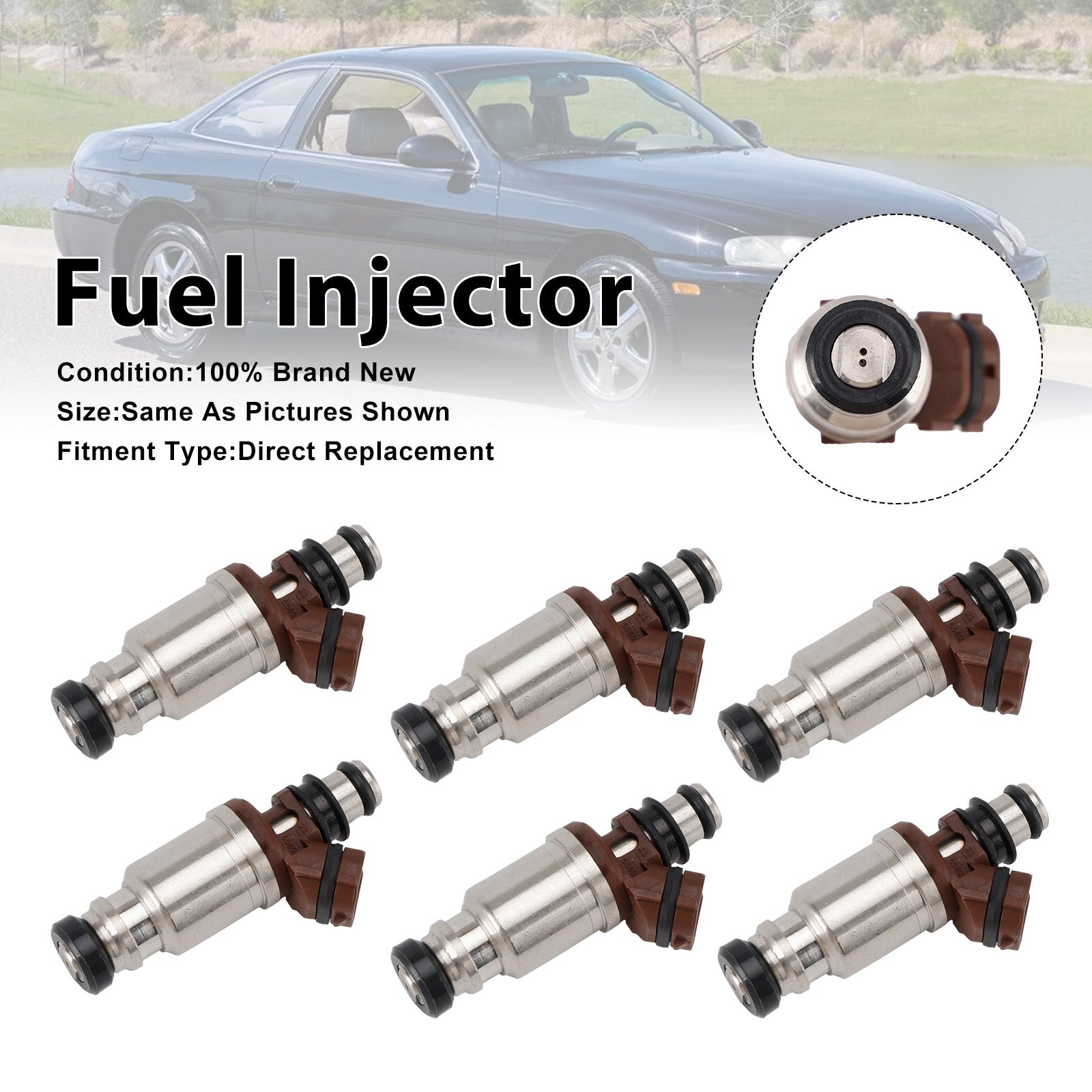 1993-1995 For Toyota Supra 6PCS Fuel Injector 23250-46030