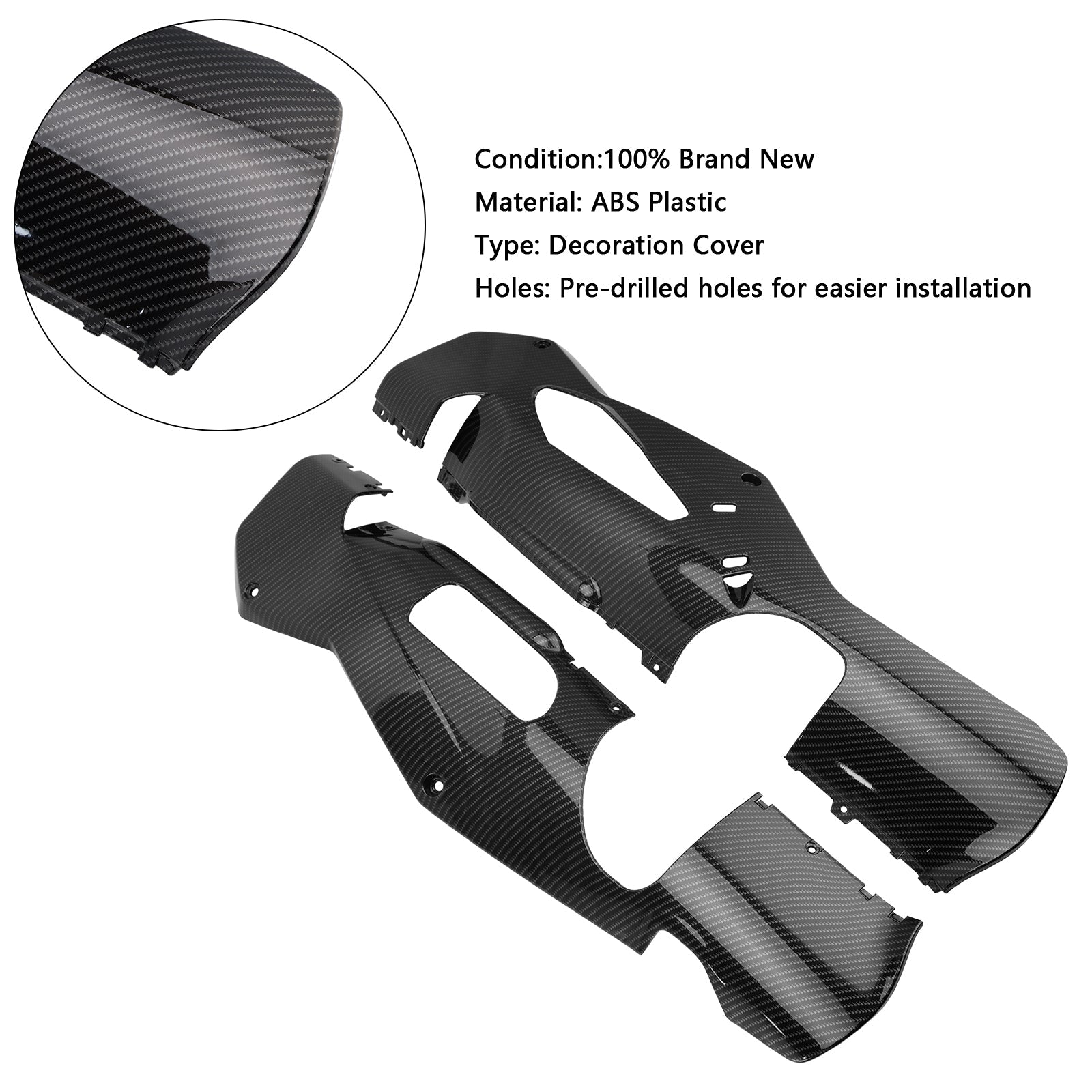 2021-2024 Aprilia RSV4 Lower Side Fairings Full Belly Pan Plate Cover