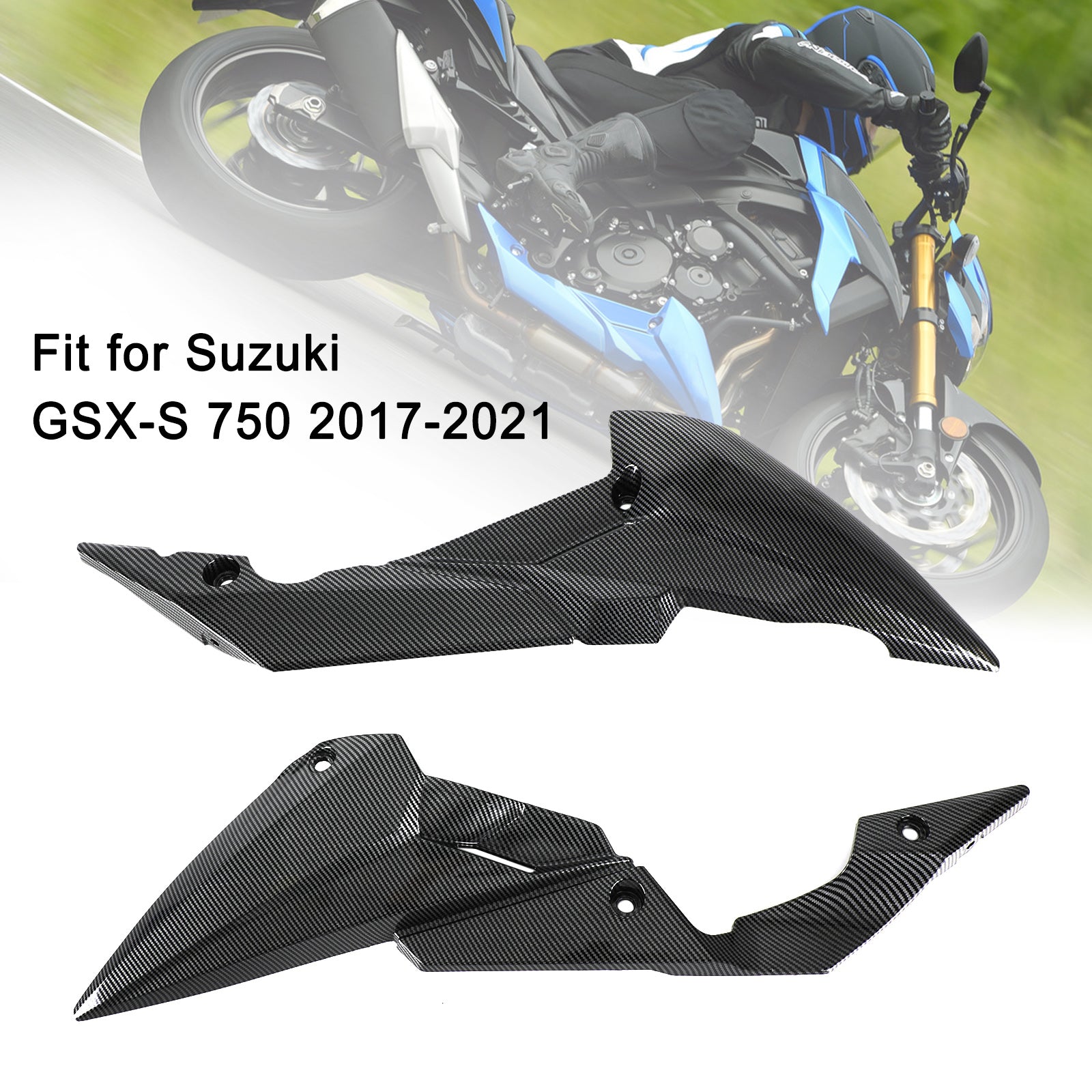 أسفل أسفل النفط البطن عموم الحرس هدية لسوزوكي GSXS GSX-S750 2017-2021 الكربون