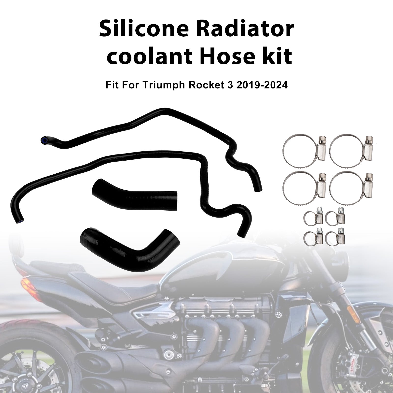 2019-2024 Rocket 3 Silicone Radiator coolant Hose kit
