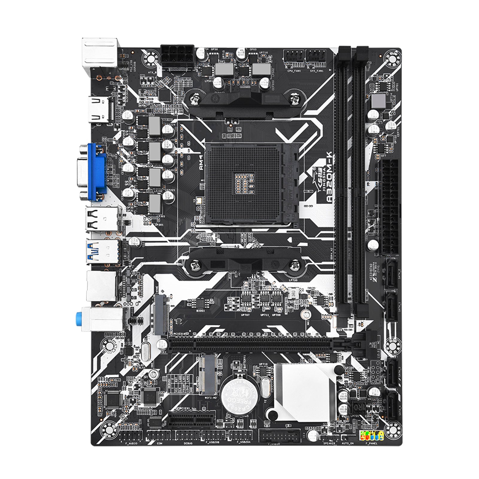 A320M-K Computer Motherboard AMD Socket AM4 CPU Support NVME Gigabit Network Card