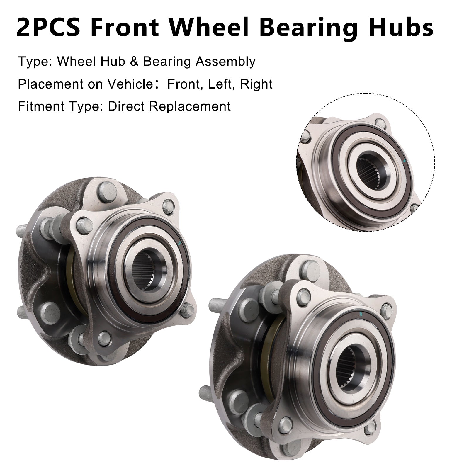 2009-ON Toyota Landcruiser Prado150 series 2PCS Front Wheel Bearing Hubs GRJ150 1GR-FE KDJ150 1KD-FTV