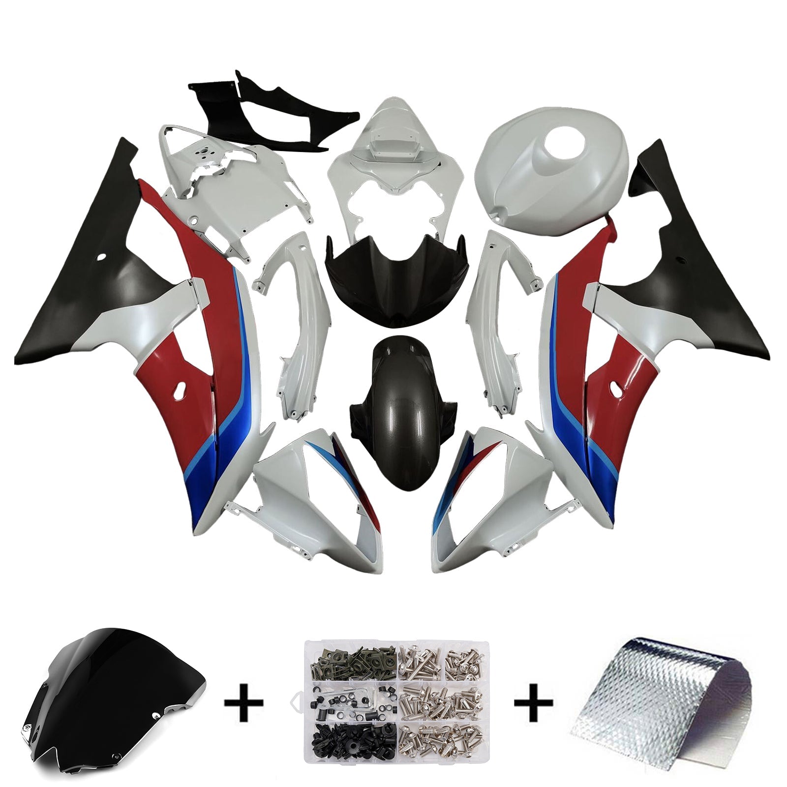 Injection Fairing Kit Bodywork Plastic ABS For Yamaha YZFR6 YZF-R6 2008-2016