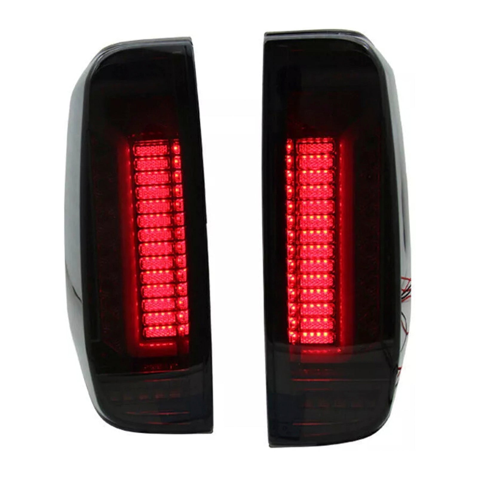 2005-2012 Nissan Navara D40 Frontier Rear LED Tail Light Lamp Pair Smoke