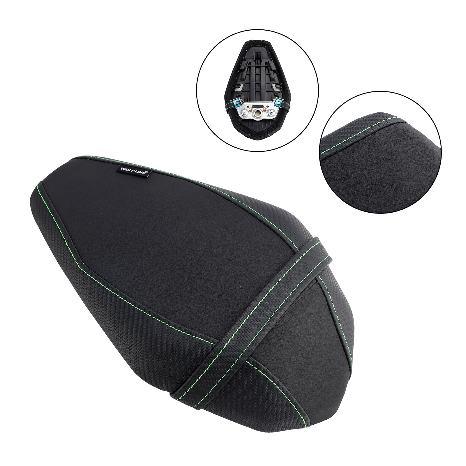 2021-2023  KAWASAKI ZX-10R/RR Rear Passenger Seat Cushion Pu Pillion Flat G-Stitch