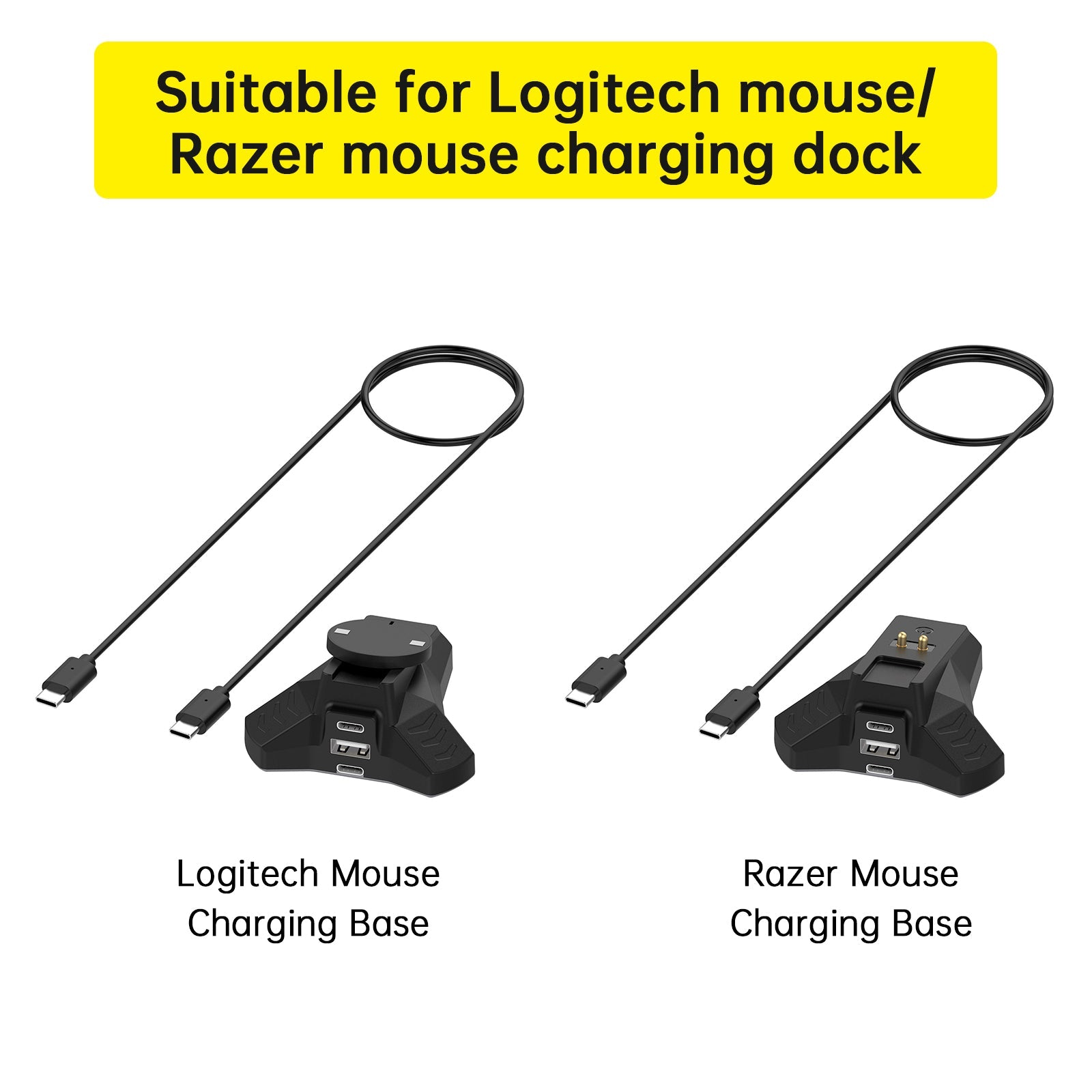 Wireless Mouse Charging Base Dock Charger for Logitech G903 GPW 3/4 Razer V2pro