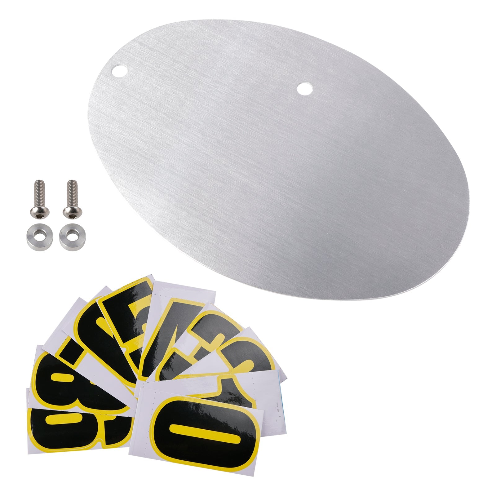 DIY Universal Motorcycle License Plate Aluminum Custom Oval Number Plate