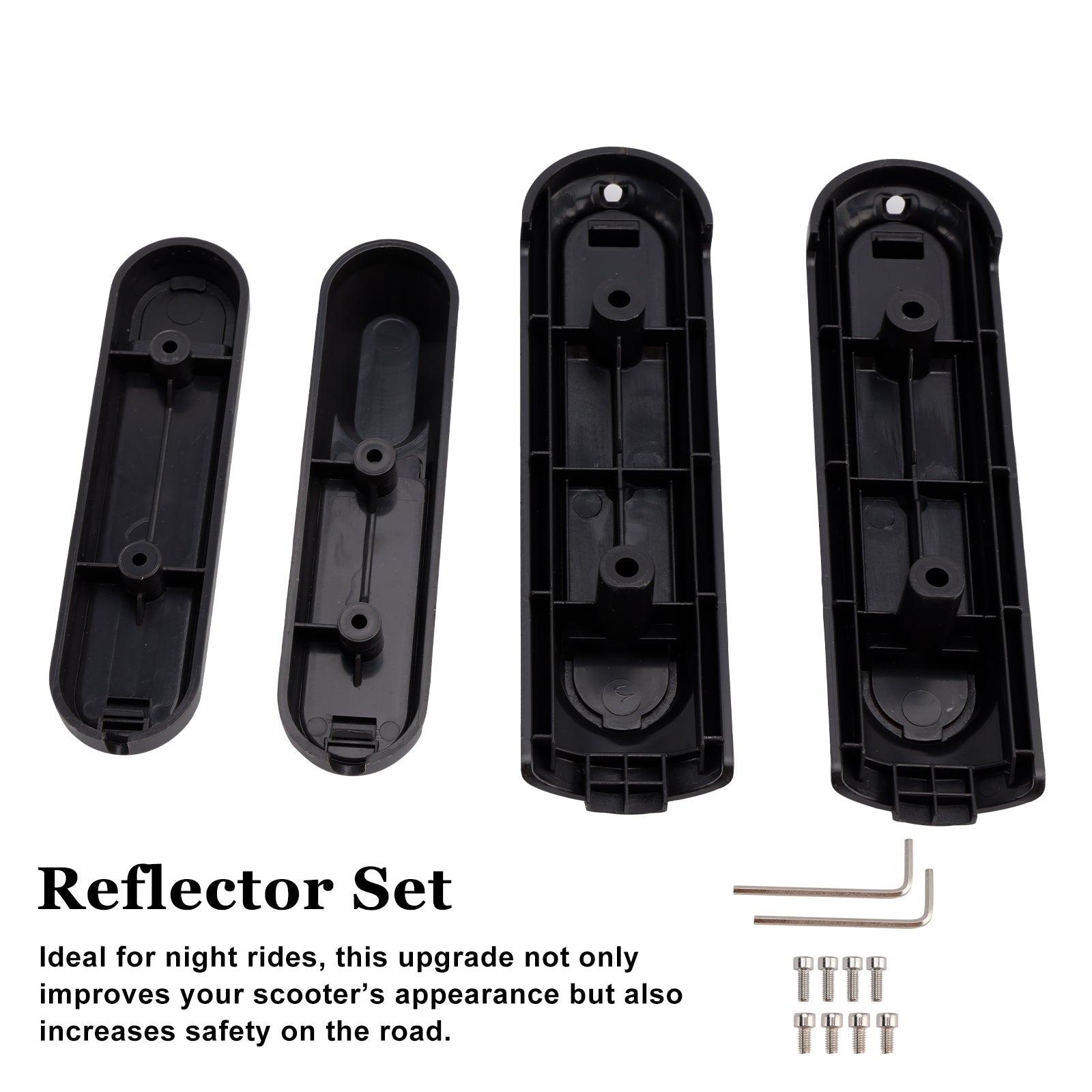 Set of 4 Scooter Side Covers with Rear Reflector for Xiaomi 4 Pro(1st Gen)