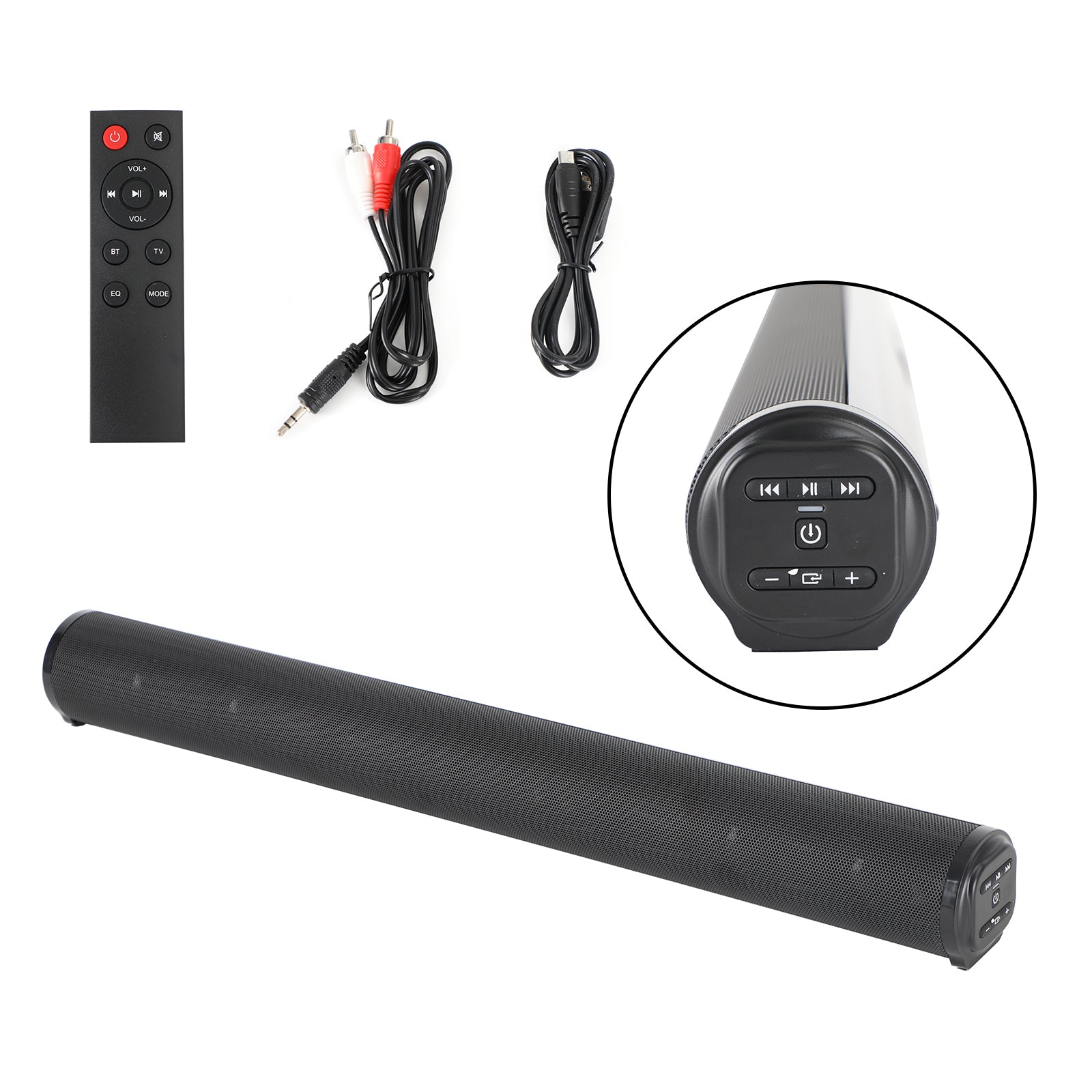 Bluetooth 5.0 Home TV Sound Bar 4 Speaker System Wireless Subwoofer 3D Surround