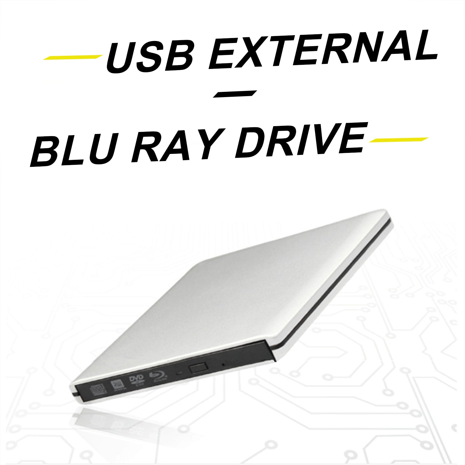 4K Genuine Burner External USB 3.0 Super Slim DVD BD Recorder Drive Silver