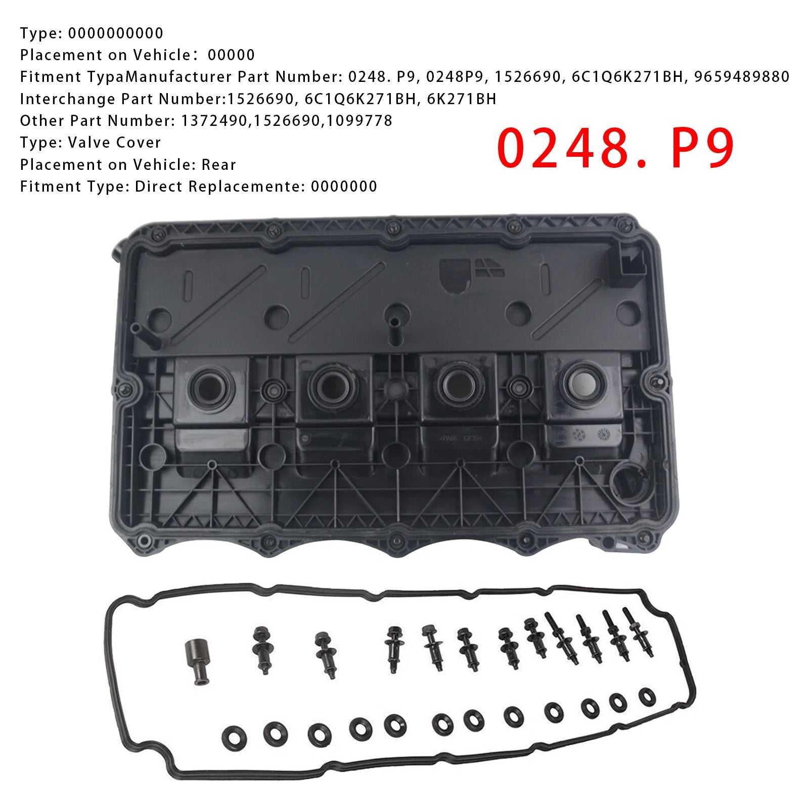 2007/10-2014/08 Ford Transit Bus 2.2 TDCi Valve Cover Cylinder Head Cover 0248.P9 9659489880