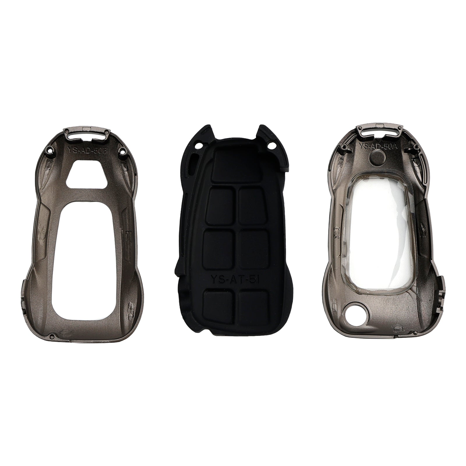 Audi A1 A3 S3 Leather Alloy Zinc Car Key Gray Case Cover