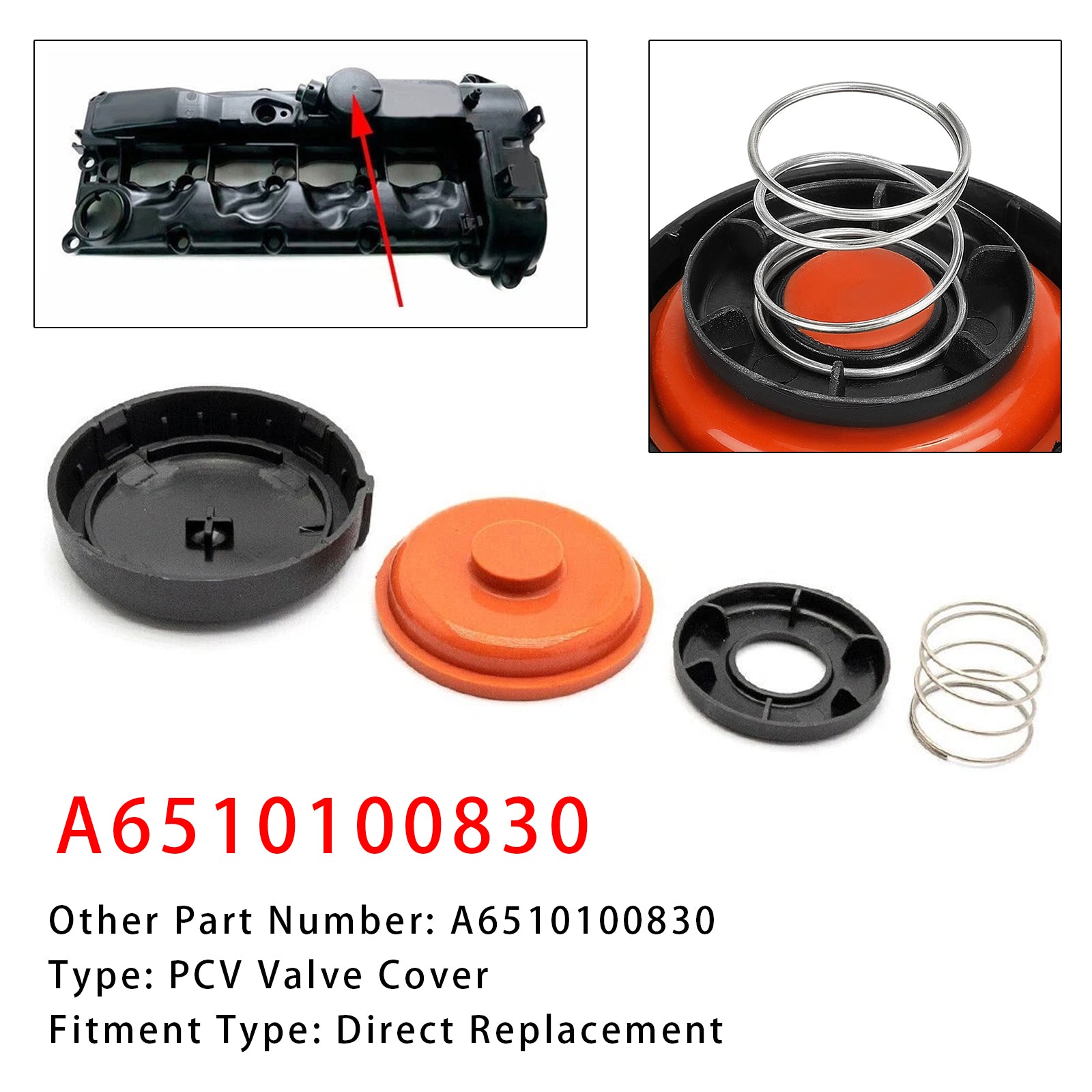 A6510100830 PCV Valve Cover For Mercedes Class W204 ML 2.2L