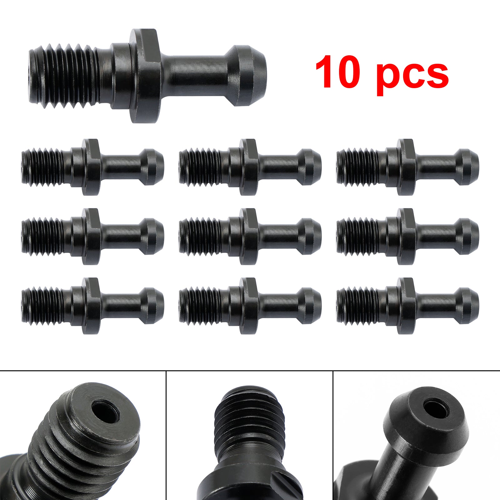 10Pcs CAT40 45?? Pull Stud Retention Knob Fits For Any Haas CAT40 CNC Black