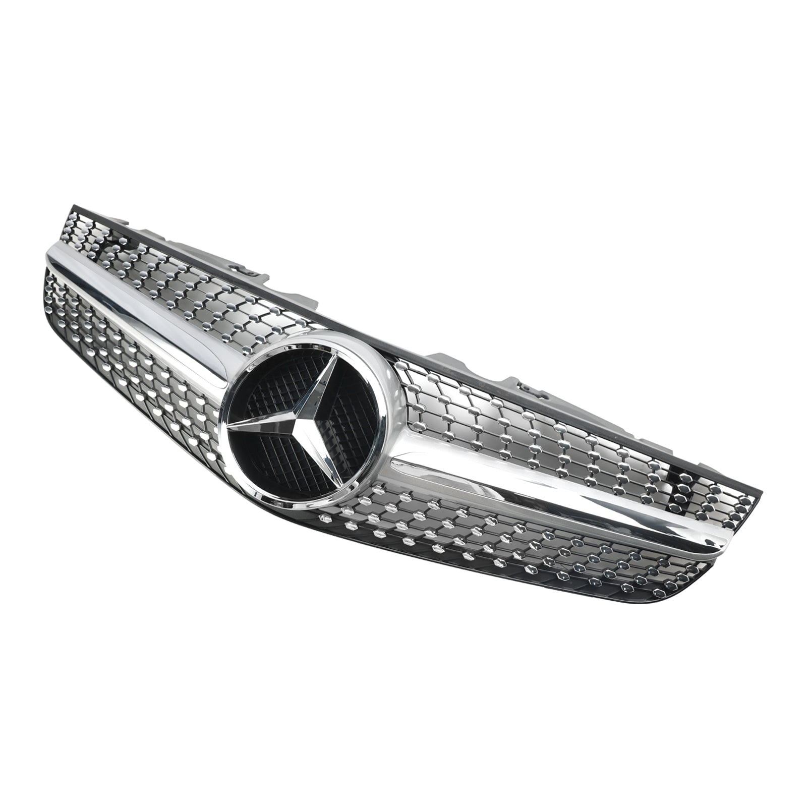 Mercedes R230 SL550 SL600 2009-2012 Diamond Front Bumper Upper Grill