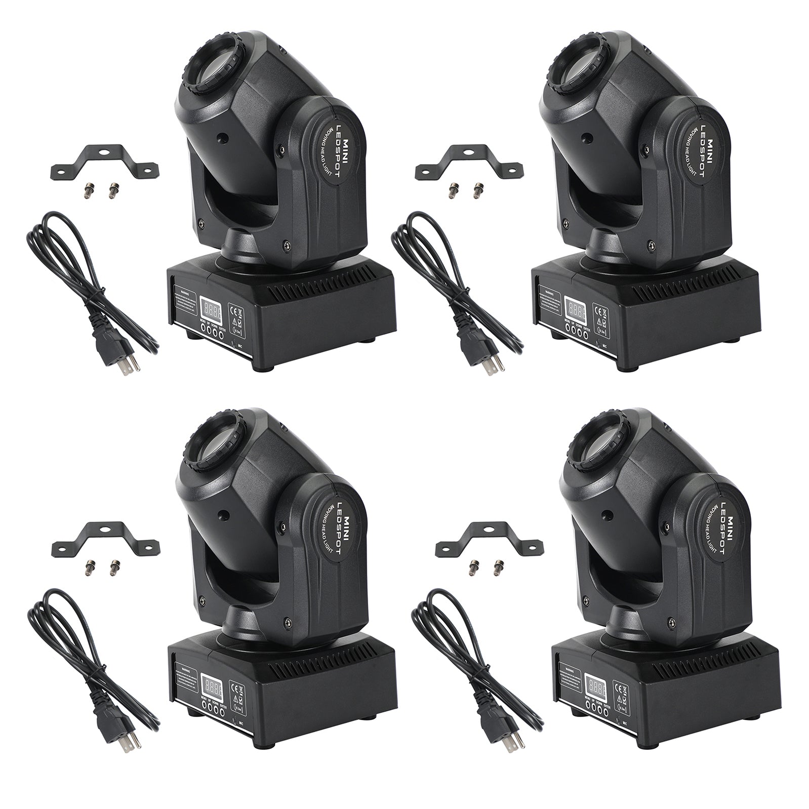 4Pcs Moving Head 8Gobo Stage Lighting RGBW LED DMX Beam Disco Party Light