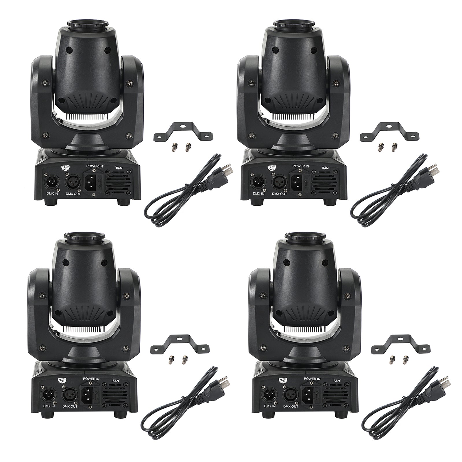 4Pcs Moving Head 8Gobo Stage Lighting RGBW LED DMX Beam Disco Party Light