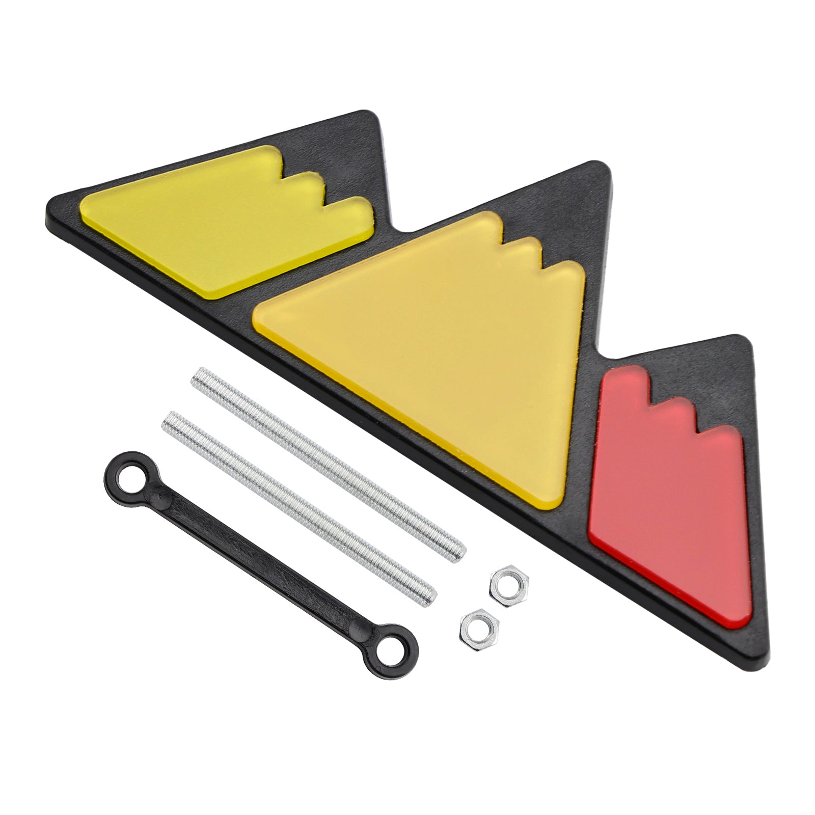 Tri-Color Grille Badge Emblem for Toyota Tacoma TRD Tundra RAV4 Red Scheme