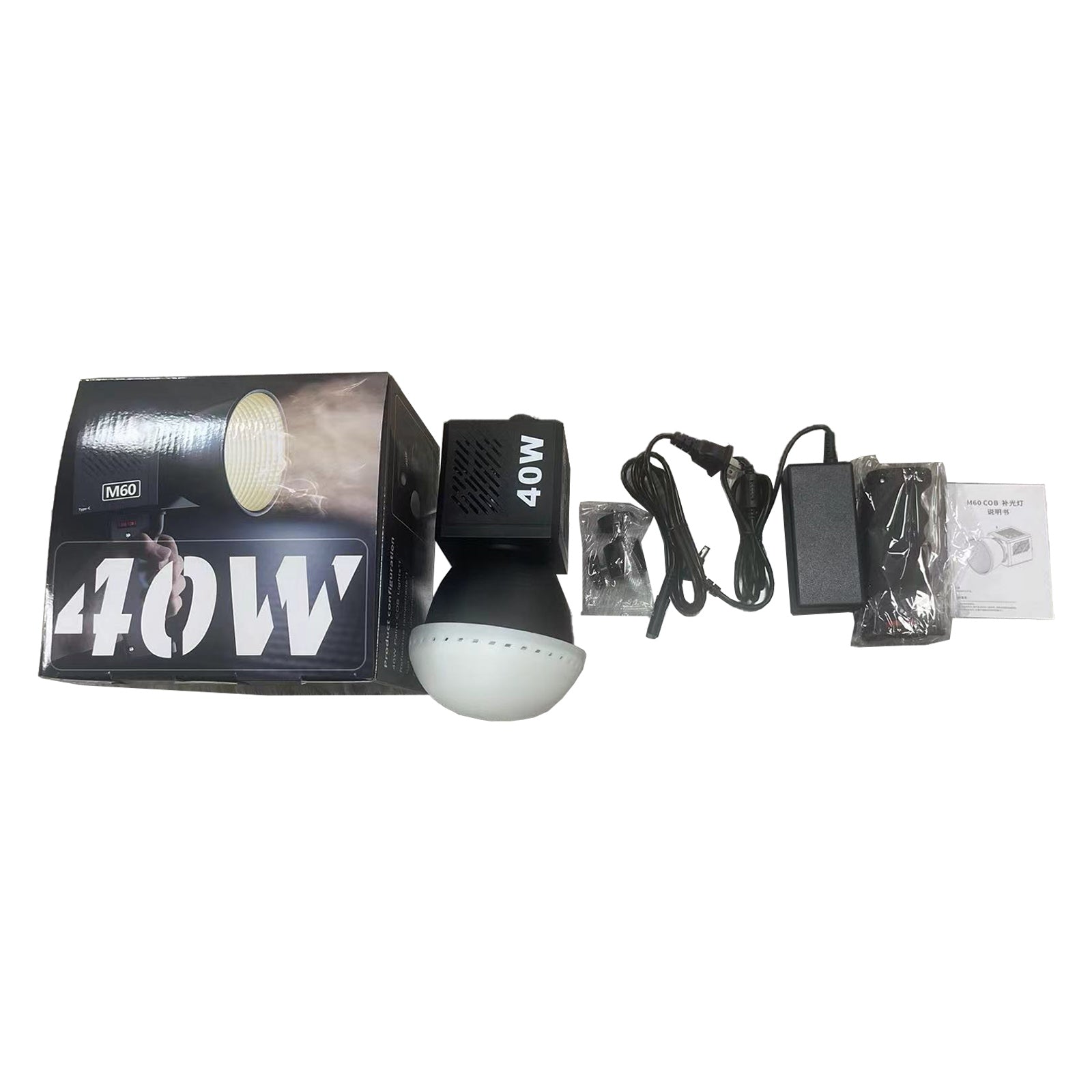 2500-6500K 40W M60 Photography Light COB Solar Light Outdoor LED Light