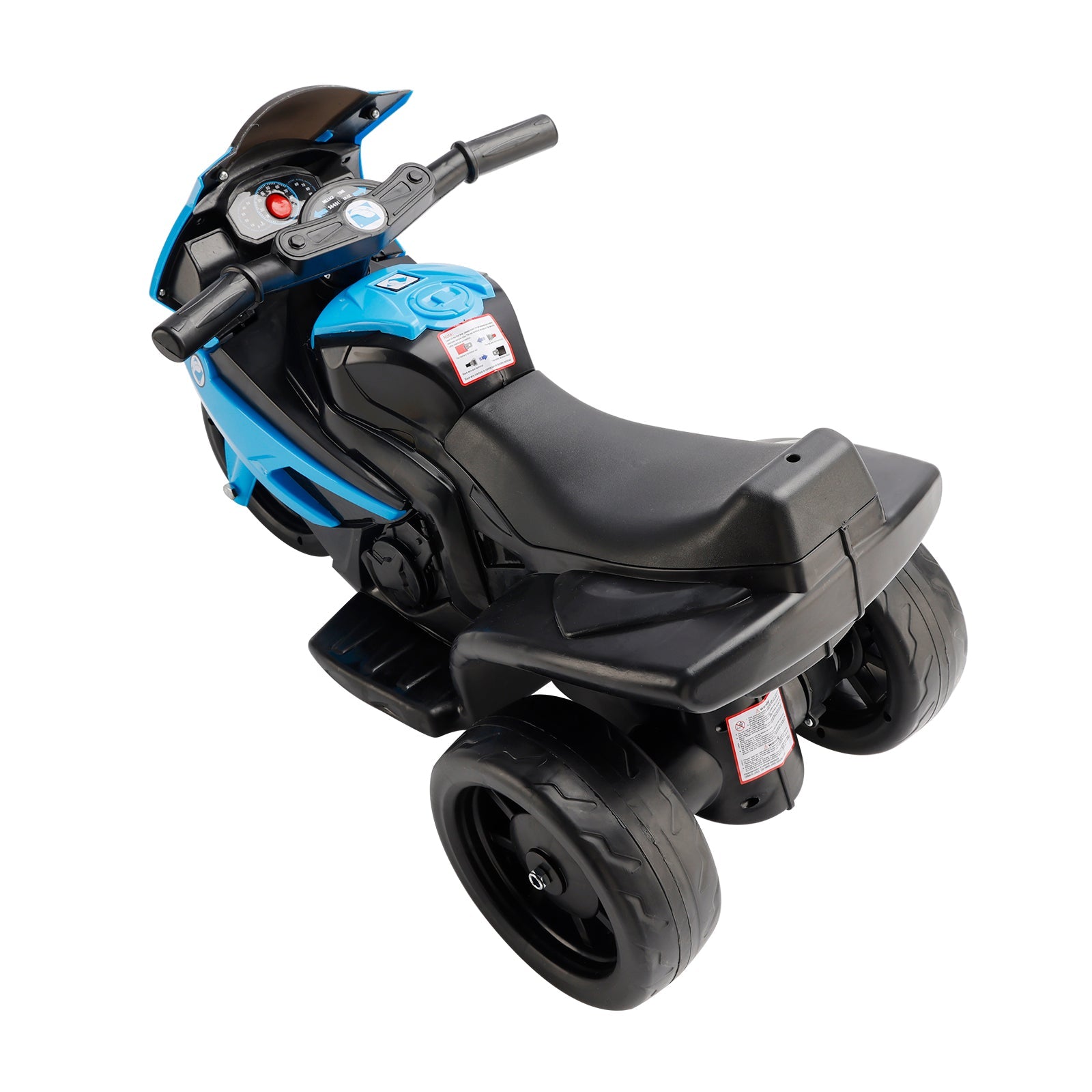 3Wheel 6V Kid Ride On Motorcycle Electric Toy With Remote Control LED Light Blue