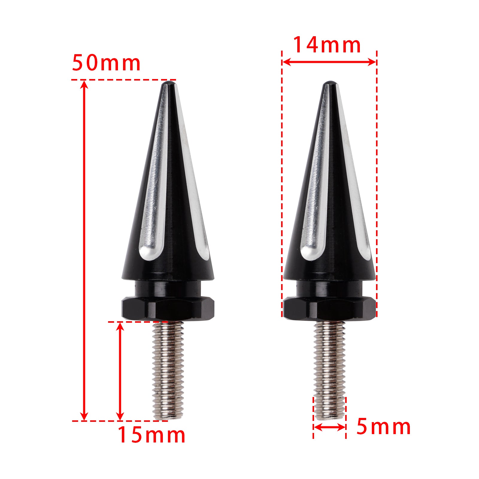 4x Black Spike Windshield Fairing Bolts For Touring Road Glide FLTR 2015 - 2025