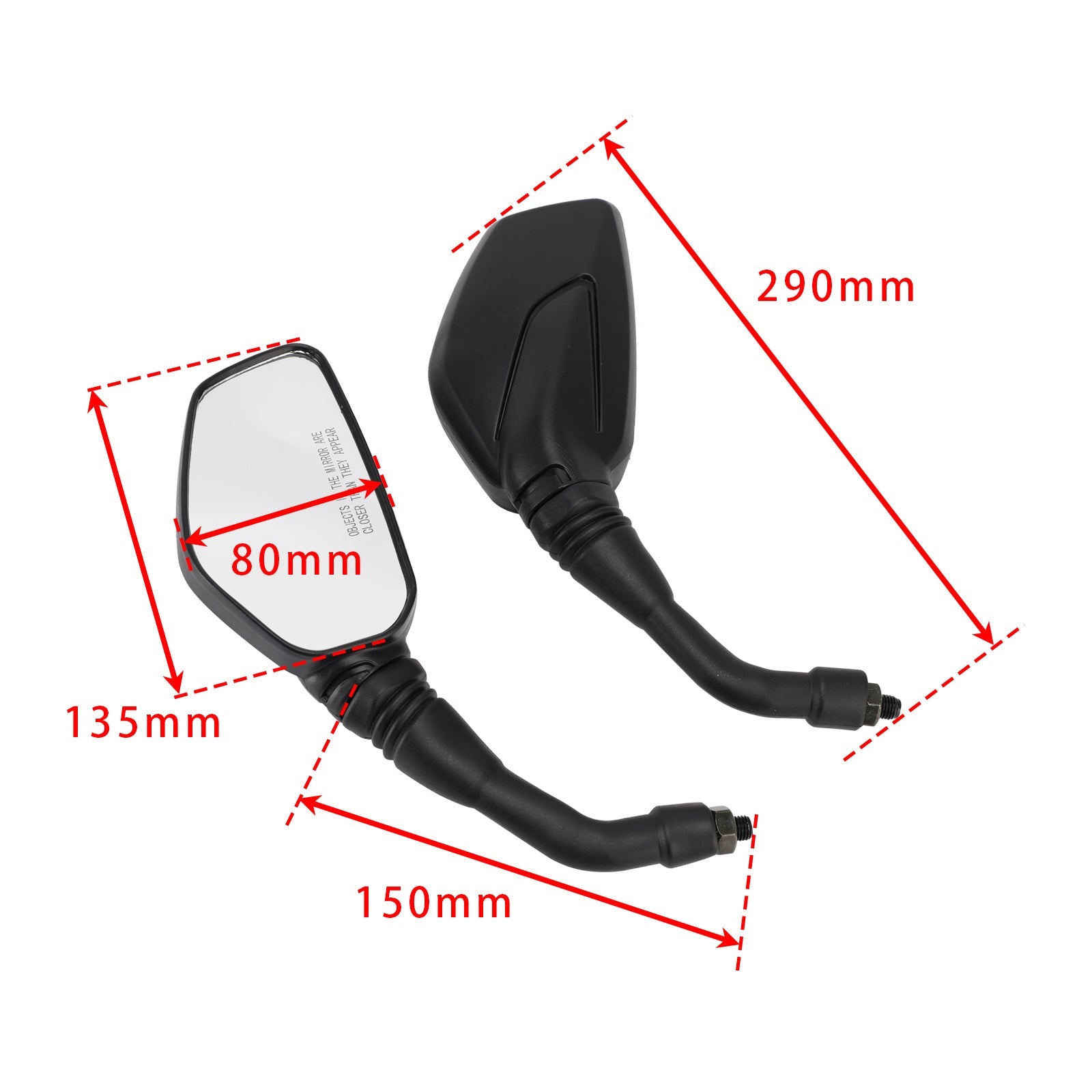 Pair Side Mirrors For Bajaj Pulsar Dominar 400 V1 NS200 NS160 AS200 AS150 NS125