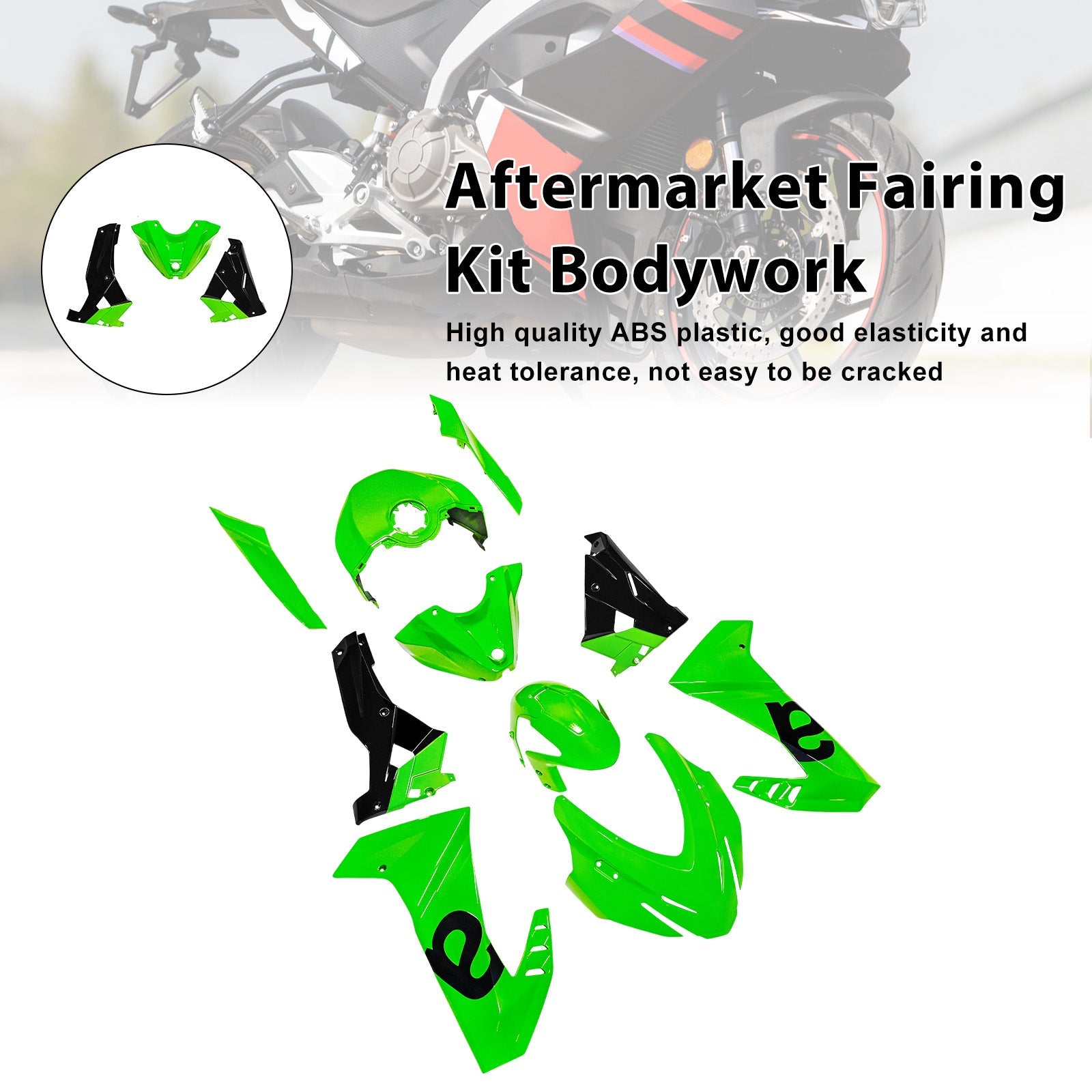 Injection ABS Plastic Bodywork Fairing Kit for Aprilia RS457 2024-2025 07#
