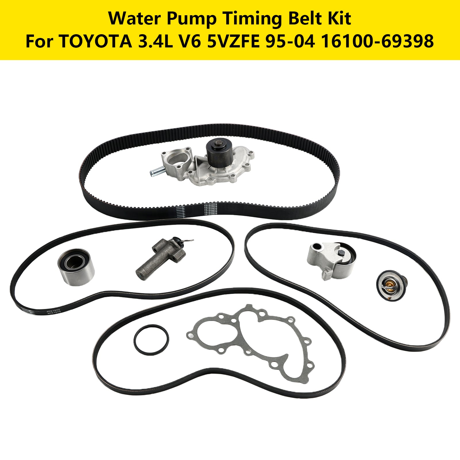 TOYOTA 3.4L V6 5VZFE 95-04 16100-69398 Water Pump Timing Belt Kit