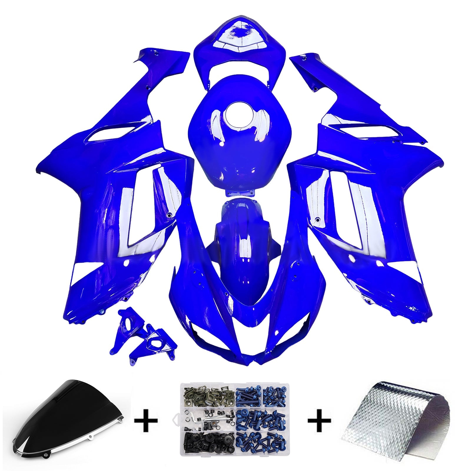 Injection Fairing Kit Bodywork Plastic ABS fit For Kawasaki ZX6R 636 2007-2008