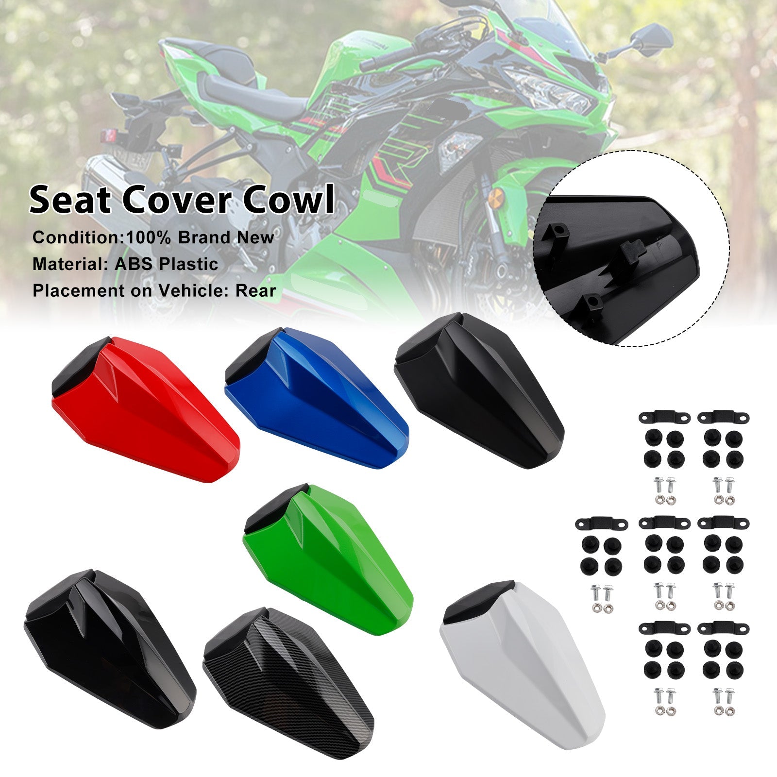 Racing Tail Rear Seat Fairing Cowl for Kawasaki ZX25R ZX4R ZX4RR 2020-2025