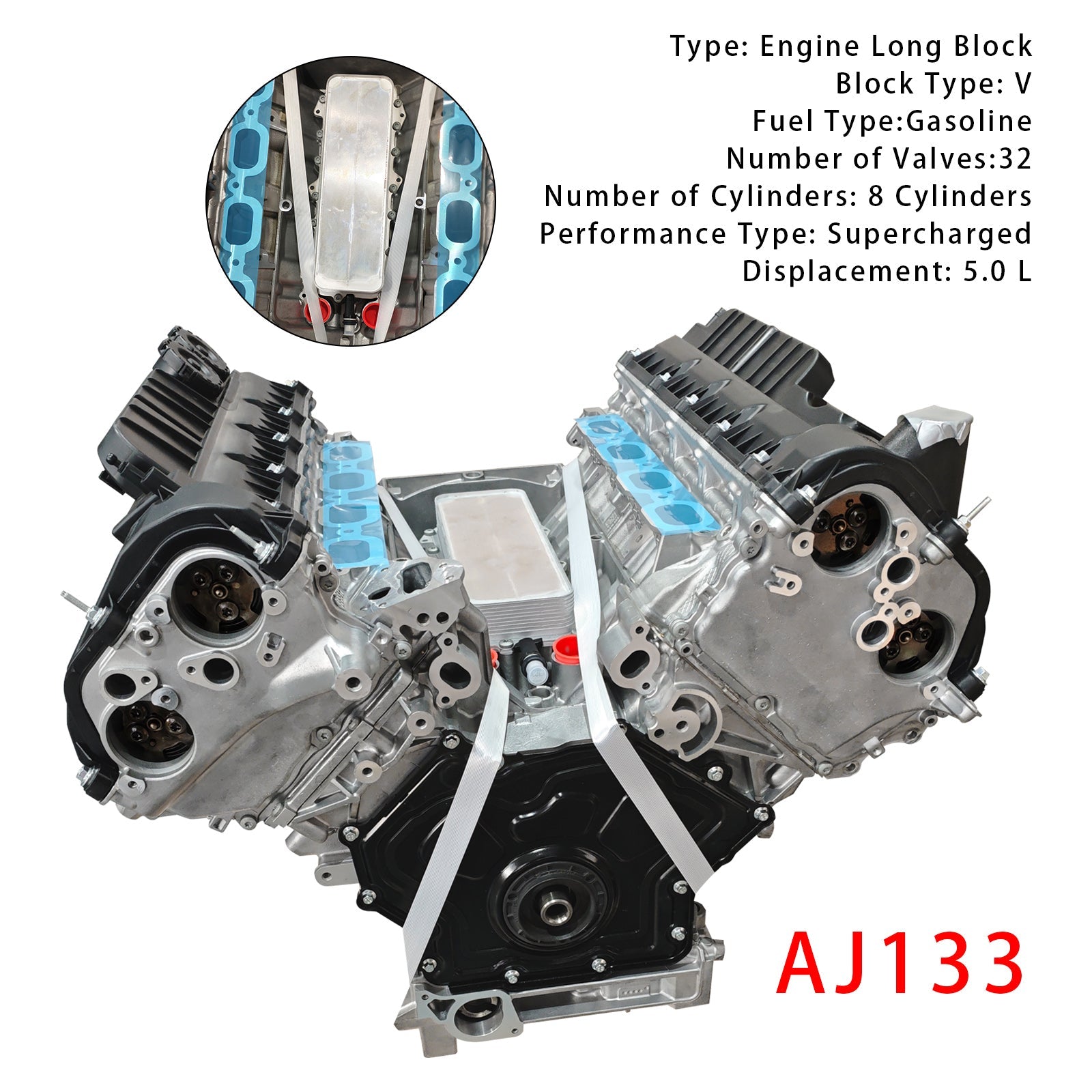2012-2015 Jaguar XKR-S 5.0L Engine Assembly AJ133 LR079068 LR039821 508PS