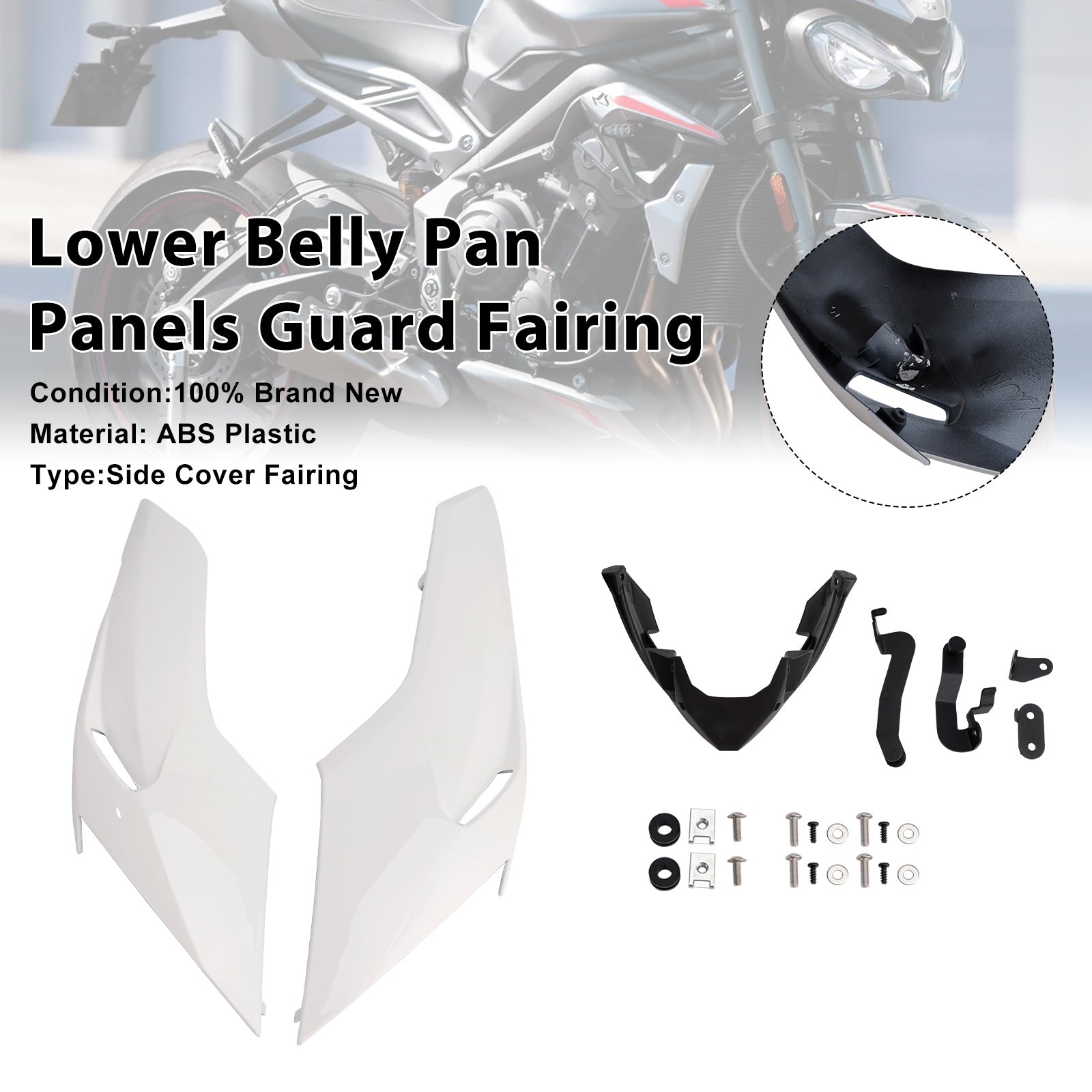 Lower Belly Pan Panels Guard Fairing For Street Triple 765 R/RS 2020-2022