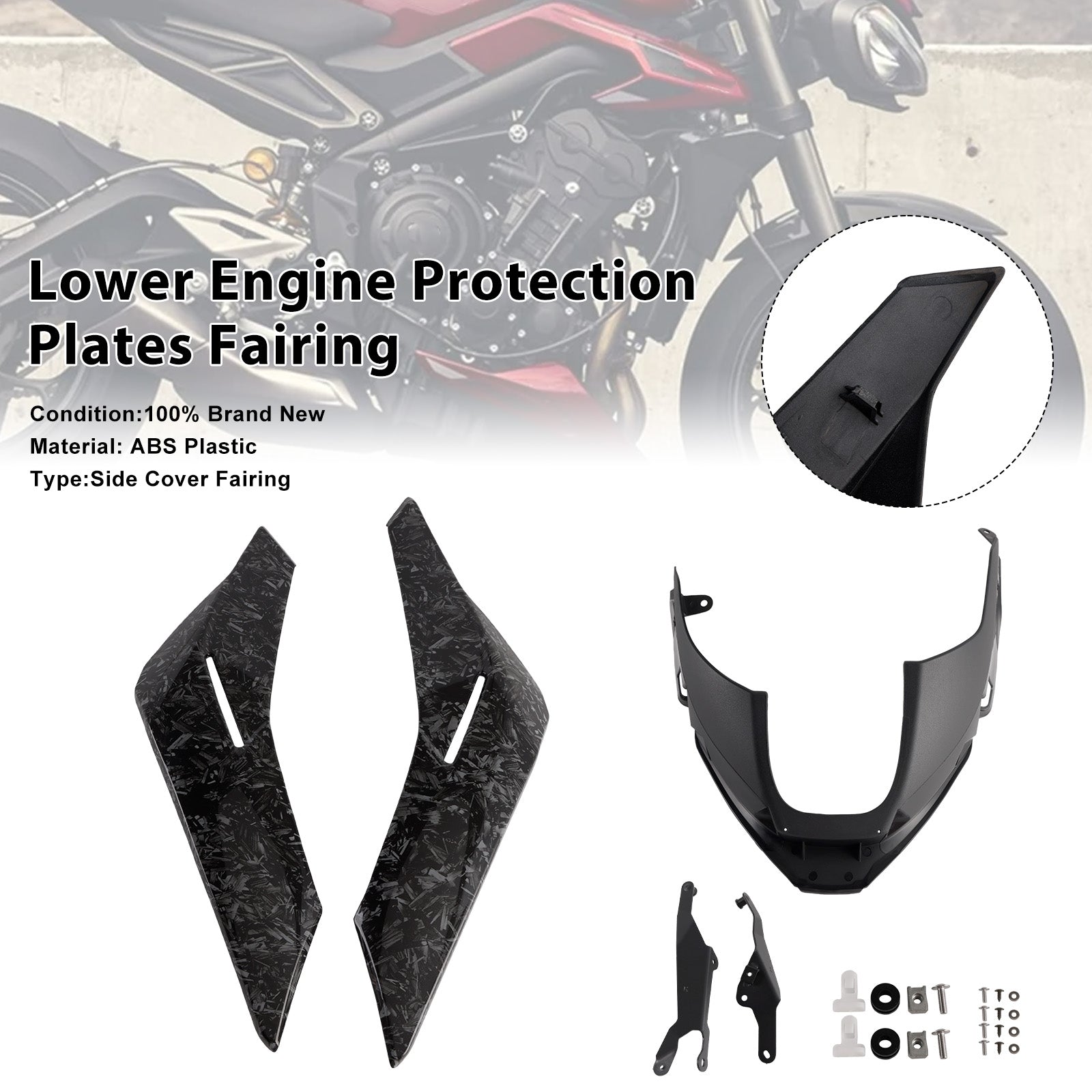 2023-2025 Street Triple 765 R/RS Engine Lower Belly Pan Panels Guard Fairing