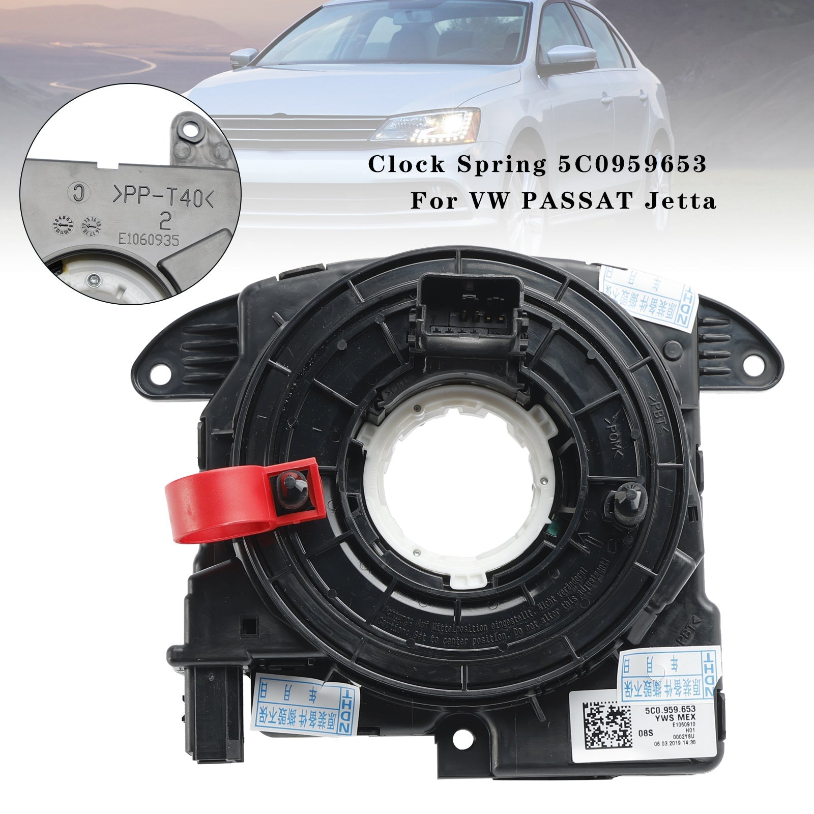 Clock Spring 5C0959653 For VW PASSAT Jetta