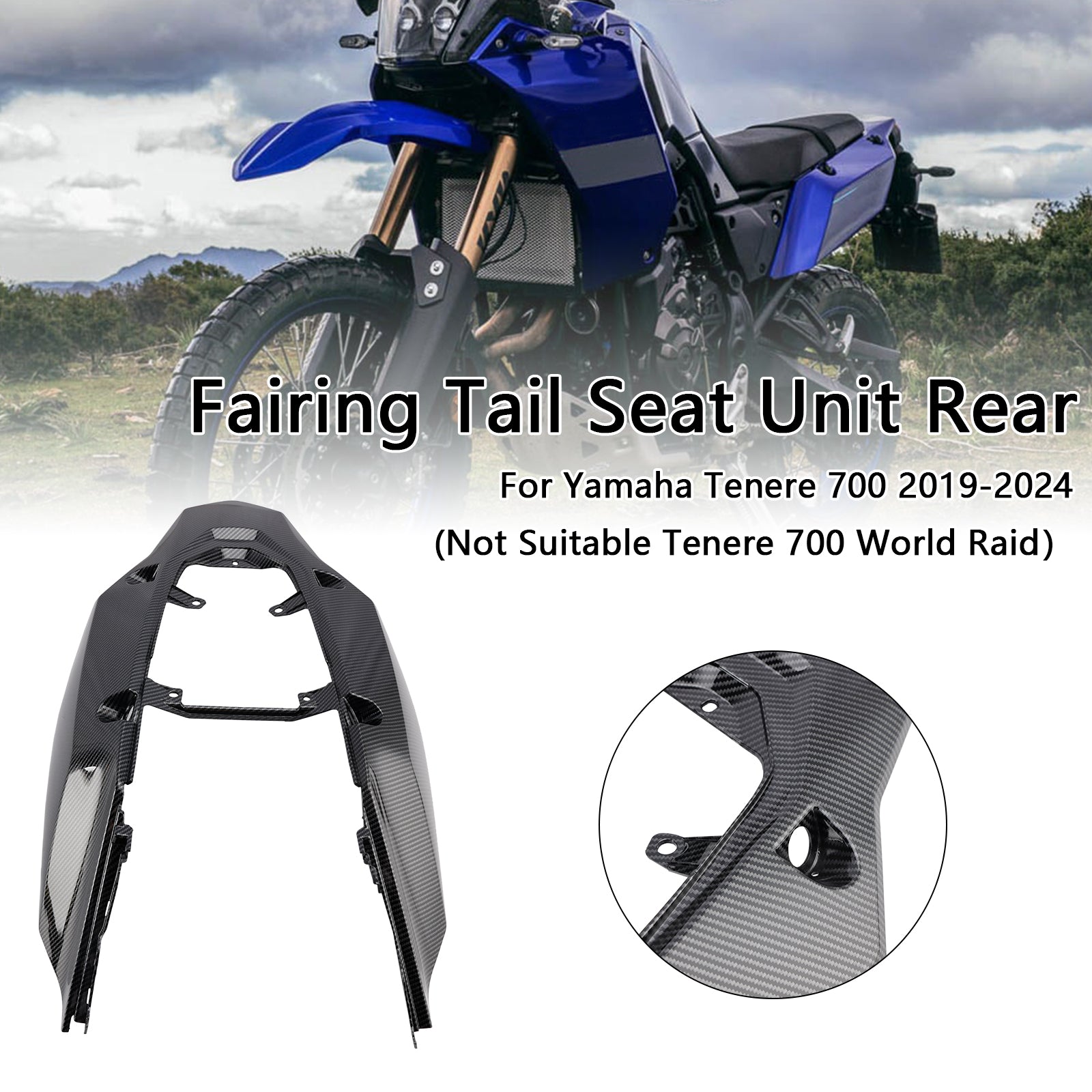 Fairing Tail Seat Unit Rear For Yamaha Tenere 700 2019-2024