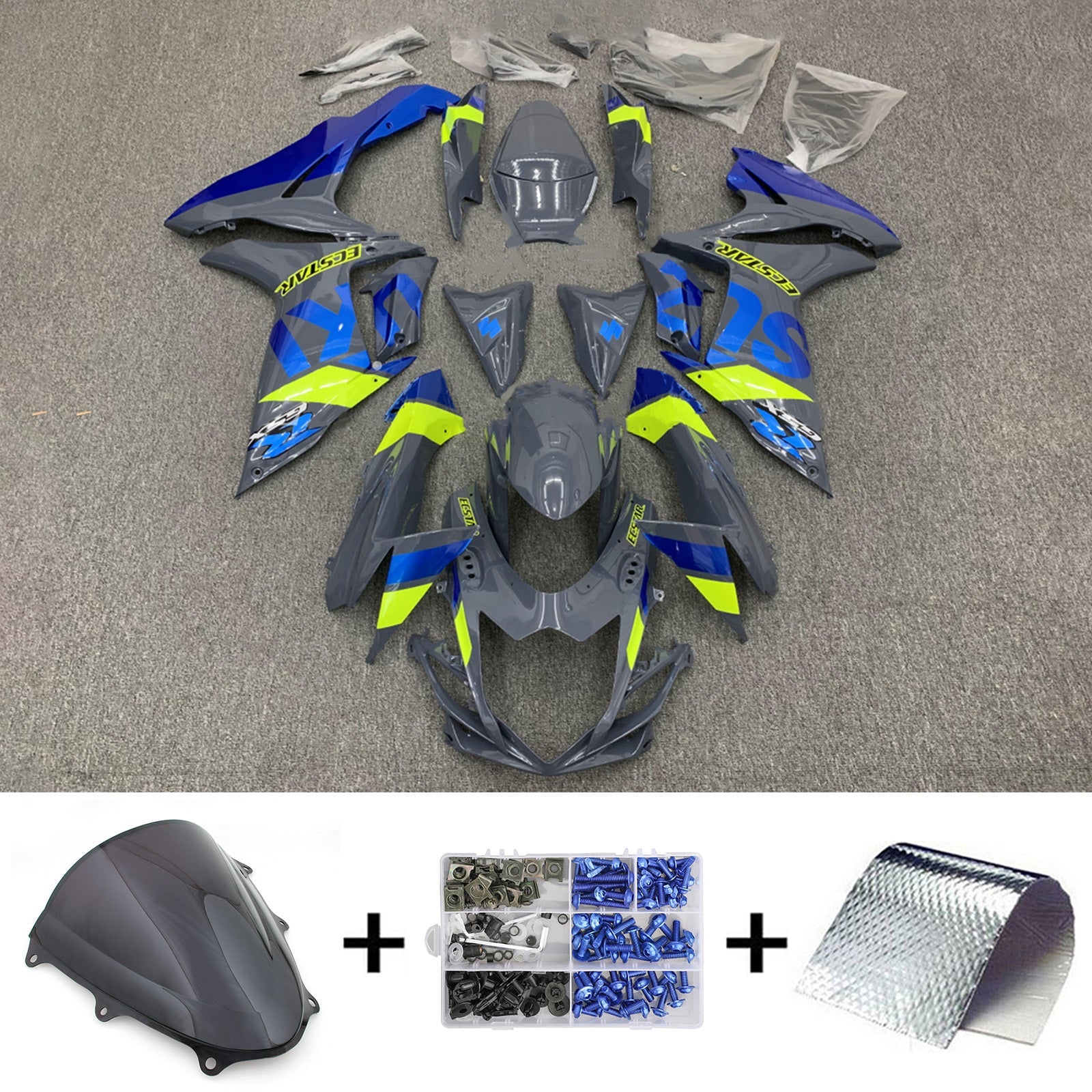 Amotopart Suzuki GSXR 600/750 2011-2024 K11 Fairing Kit Bodywork Plastic ABS