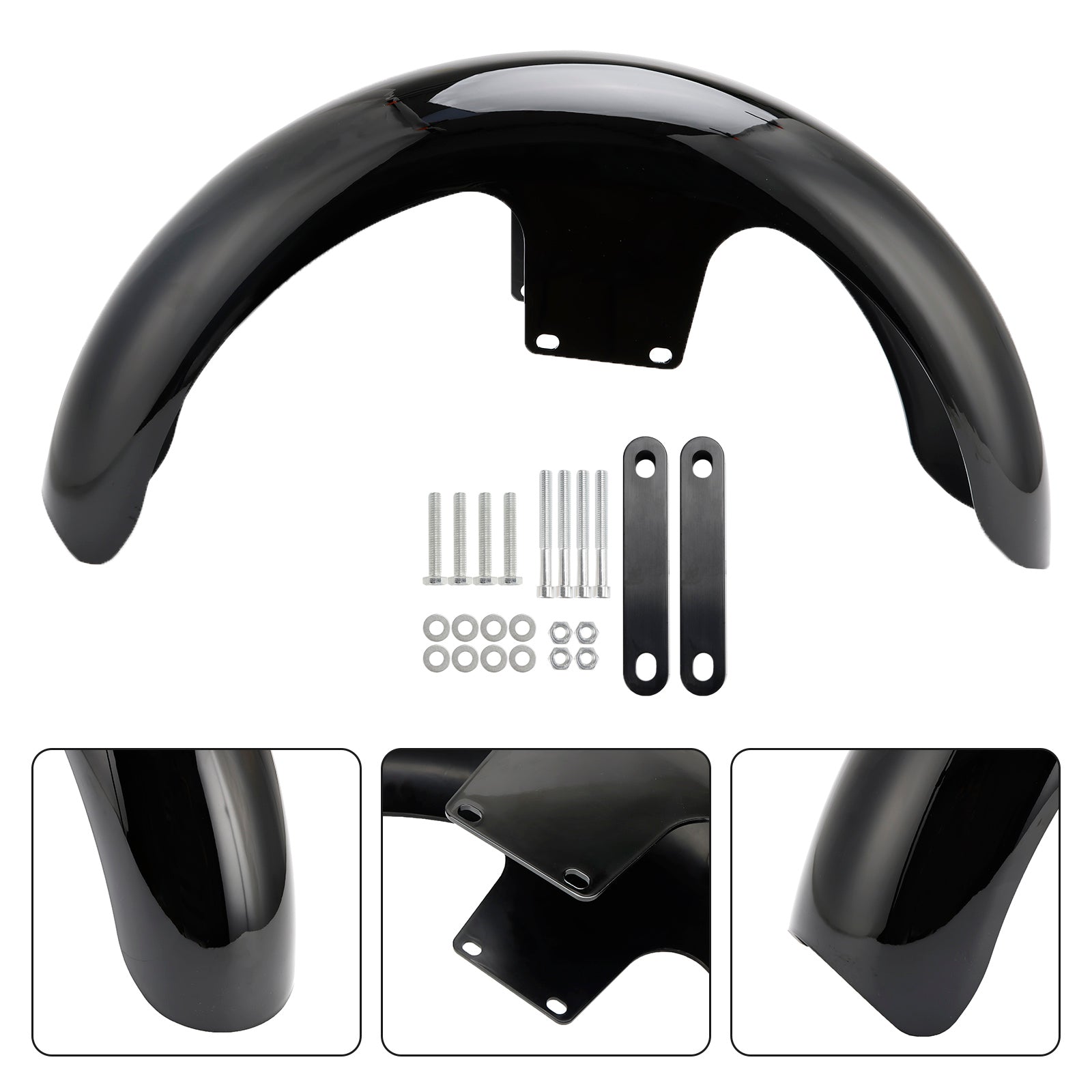 19" Wrap Front Fender ABS For Touring Electra Street Road Glide Baggers FLHT FLHR