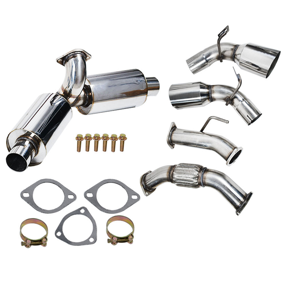 4.5" Dual Tip Muffler Catback Exhaust System For Toyota MR2 Turbo 2.0L 1991-1995