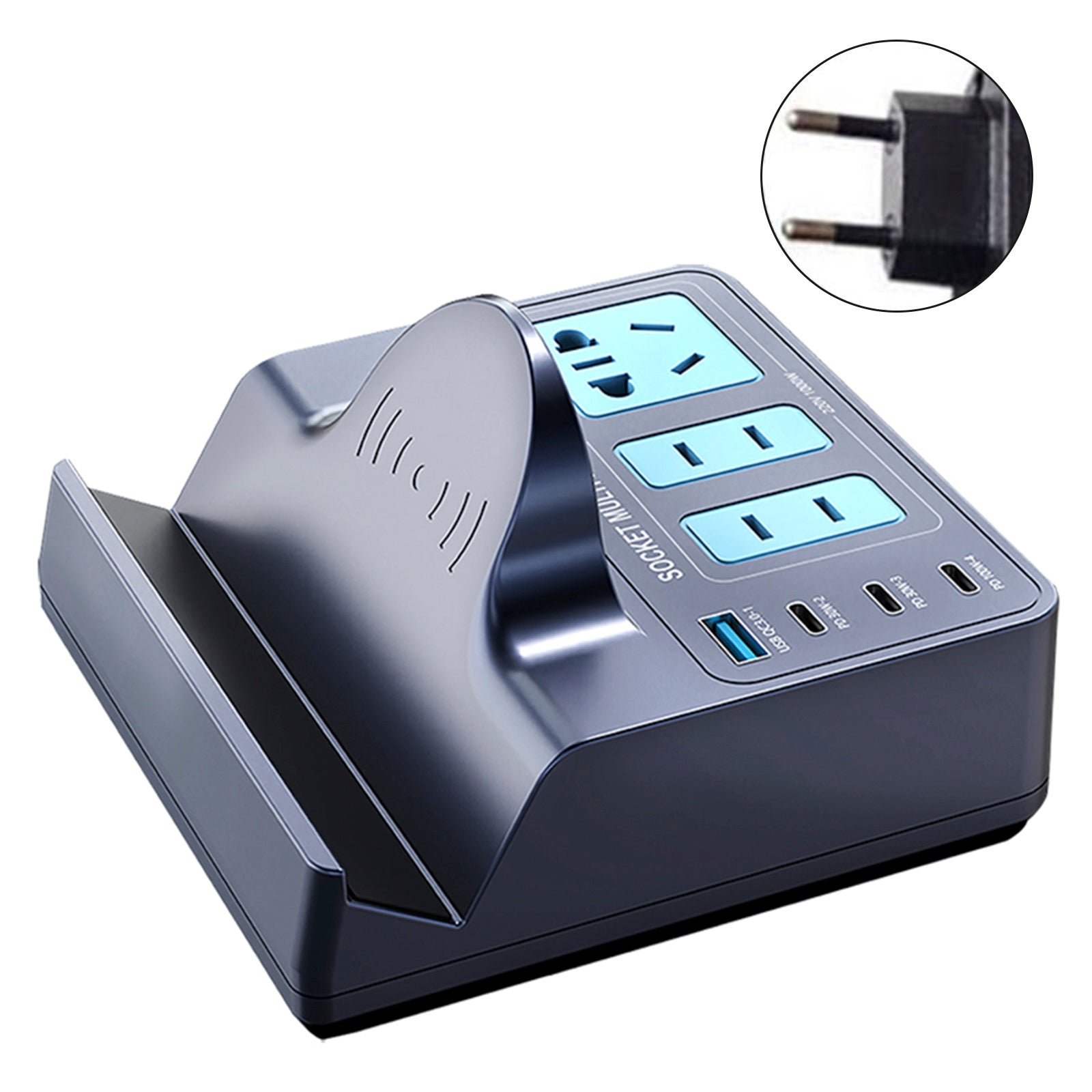 140W Smart Wireless Fast Charging Socket High Power PD100W Notebook QC Charging Mobile Phone Charger EU Plug