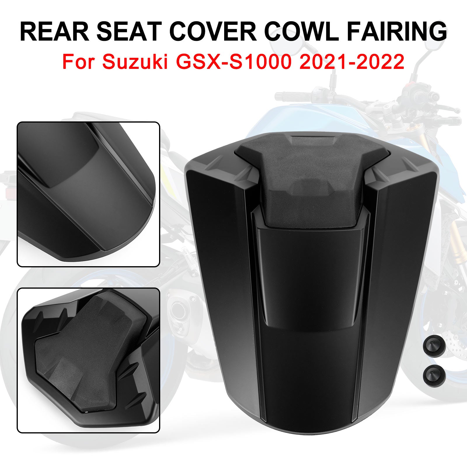 Rear Seat Cover Cowl Fairing For Suzuki GSXS 1000 GSX-S1000 2021-2024 Matt Black
