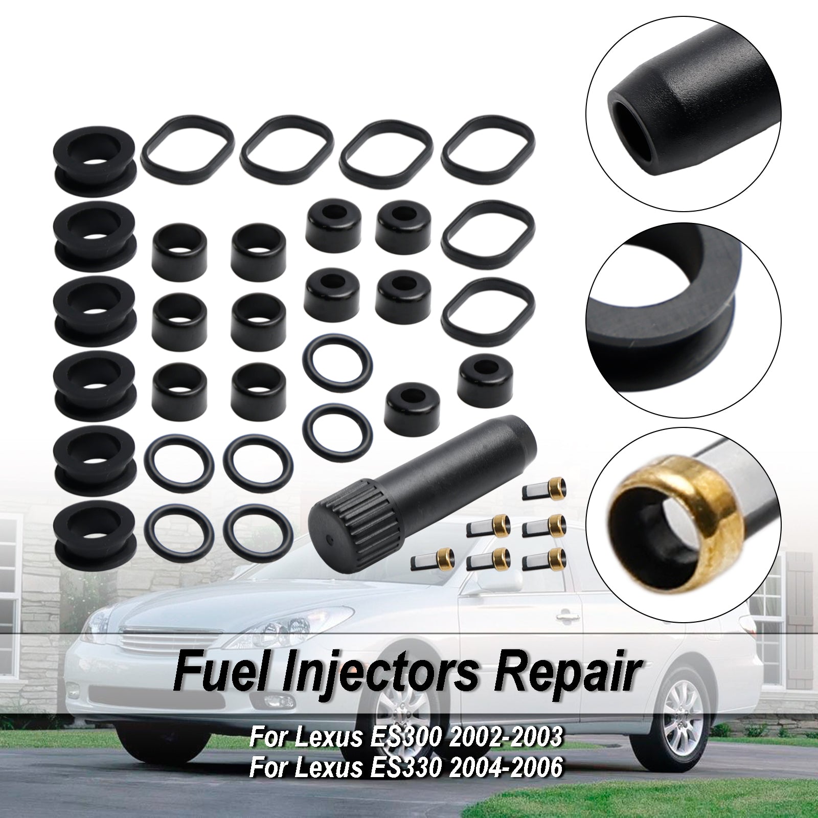 Fuel Injector Repair Seal Kit 23250-20030 Fit Lexus ES300 ES330 RX330 RX400H