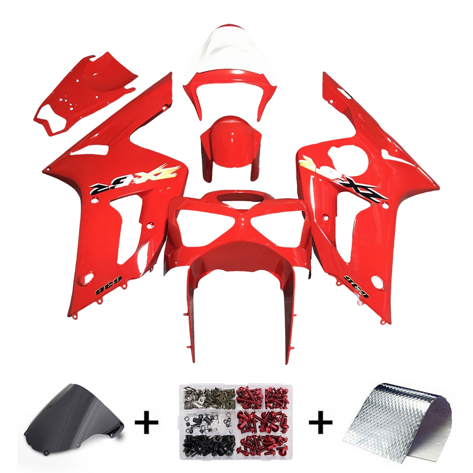 Injection Fairing Kit Bodywork Plastic ABS fit For Kawasaki ZX6R 636 2003-2004