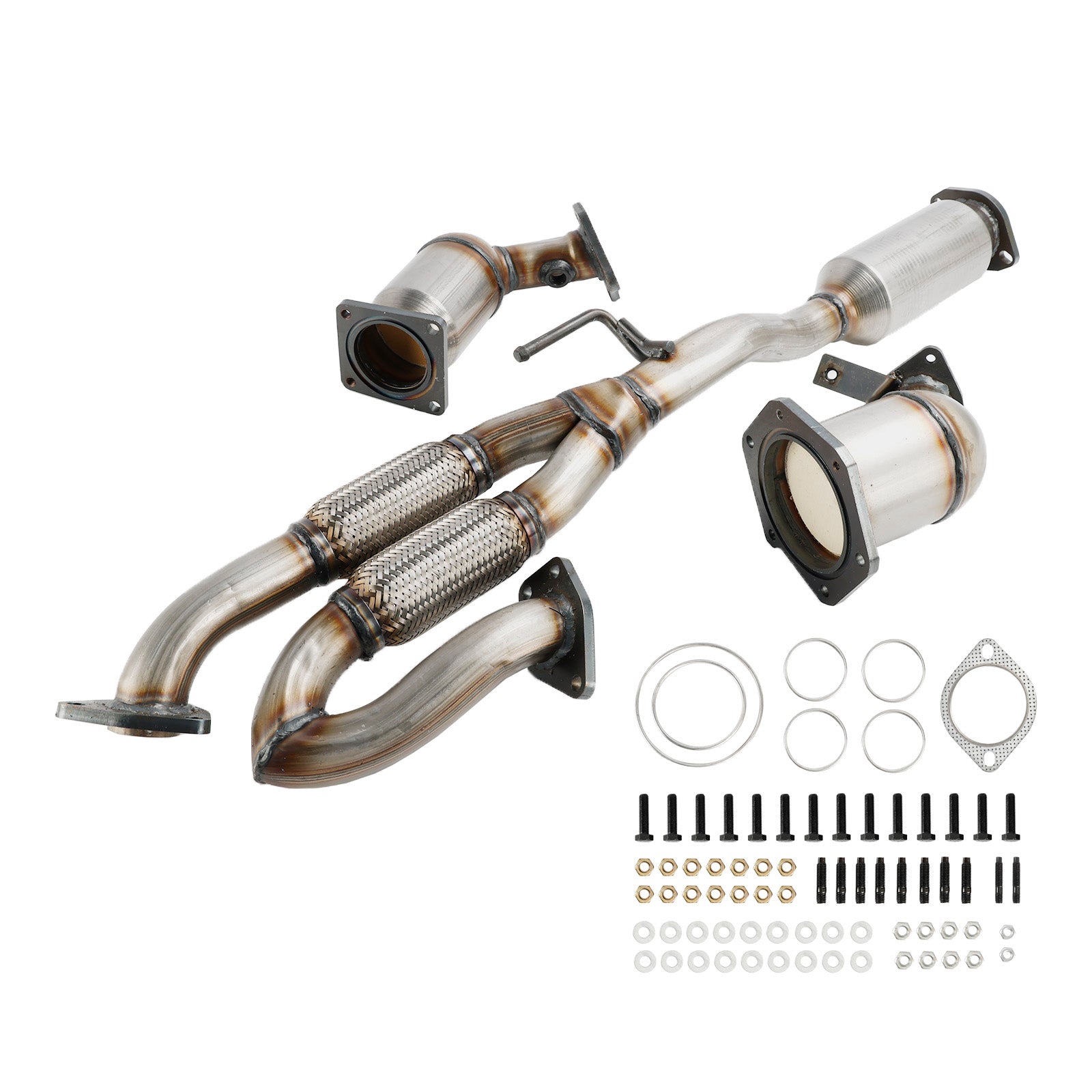 All Three Catalytic Converter Flex Y-Pipe Fits For Nissan Maxima 3.5L 2009-2014