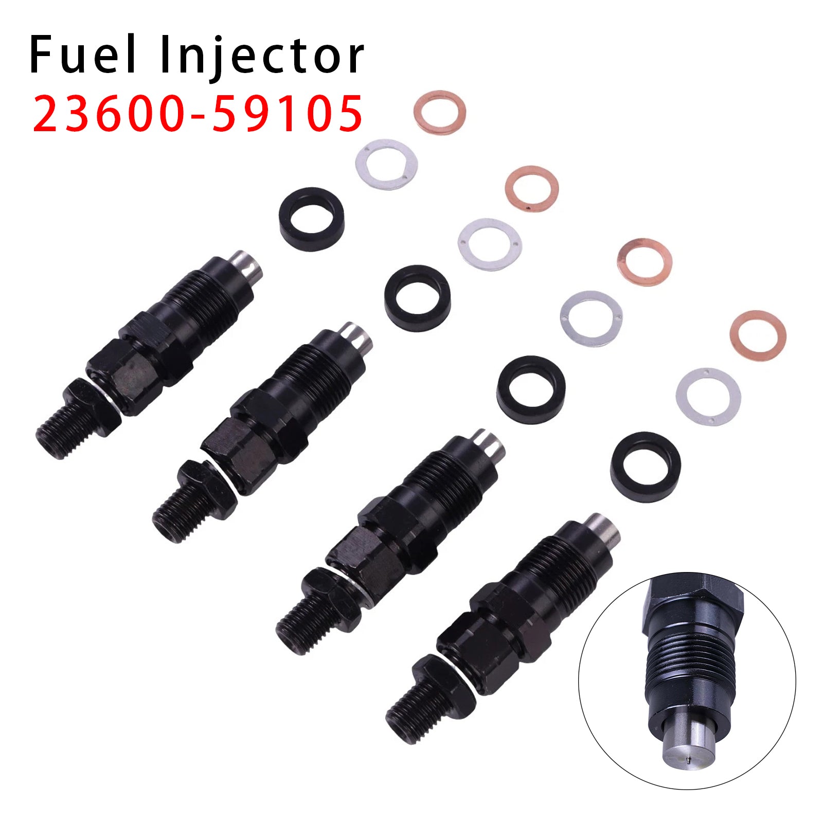 4Pcs Fuel Injector For Toyota 3L Hilux Hiace 2.8L Engine 23600-59105