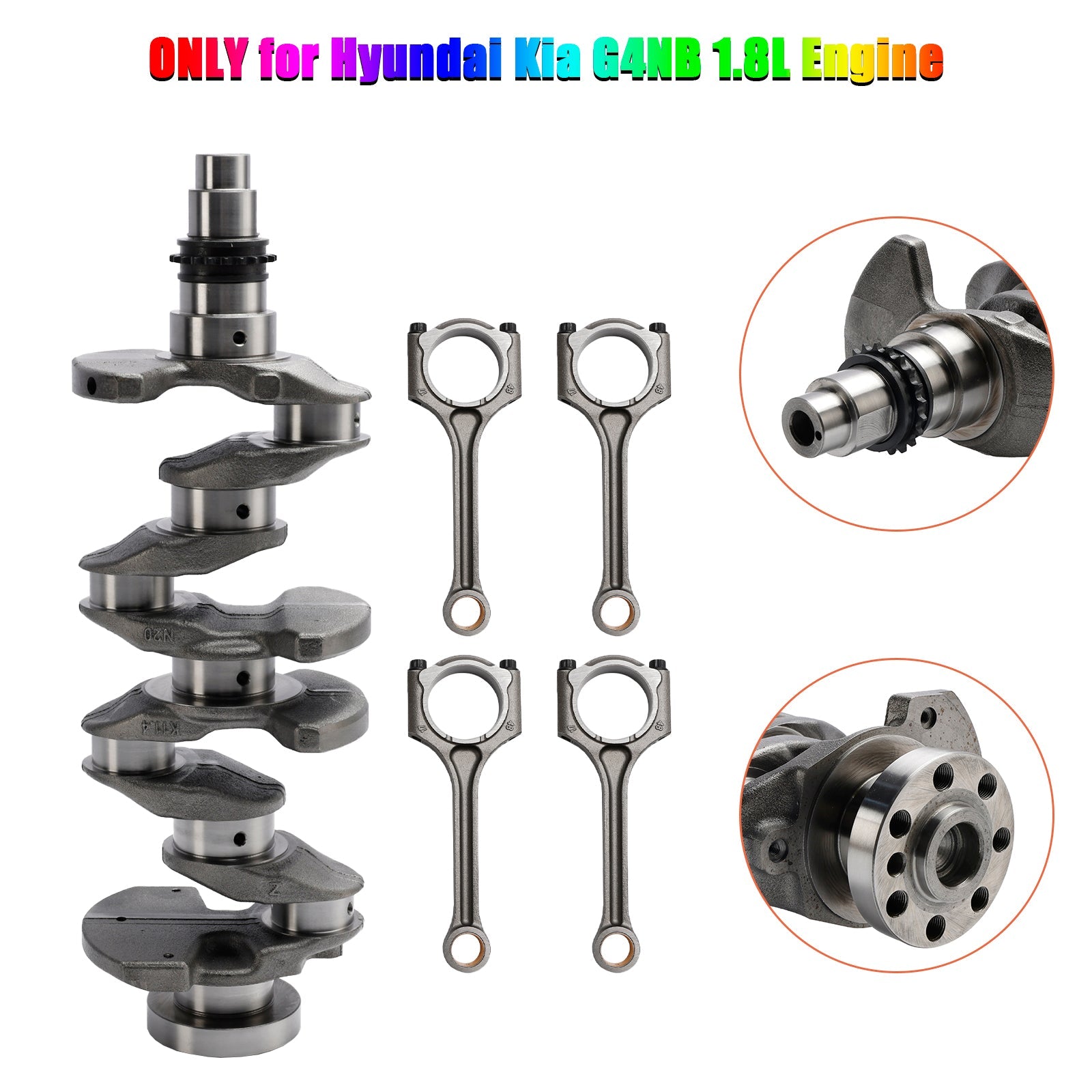 G4NB 1.8L Engine Crankshaft & Connecting Rods for Hyundai Elantra KIA Forte K4