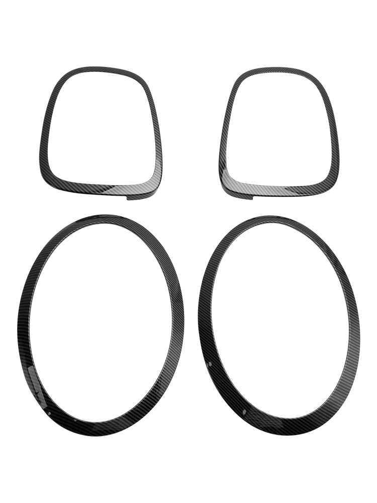 4PCS Headlight TailLight Trim Surround Bezel Ring Set For MINI F55 F56 F57