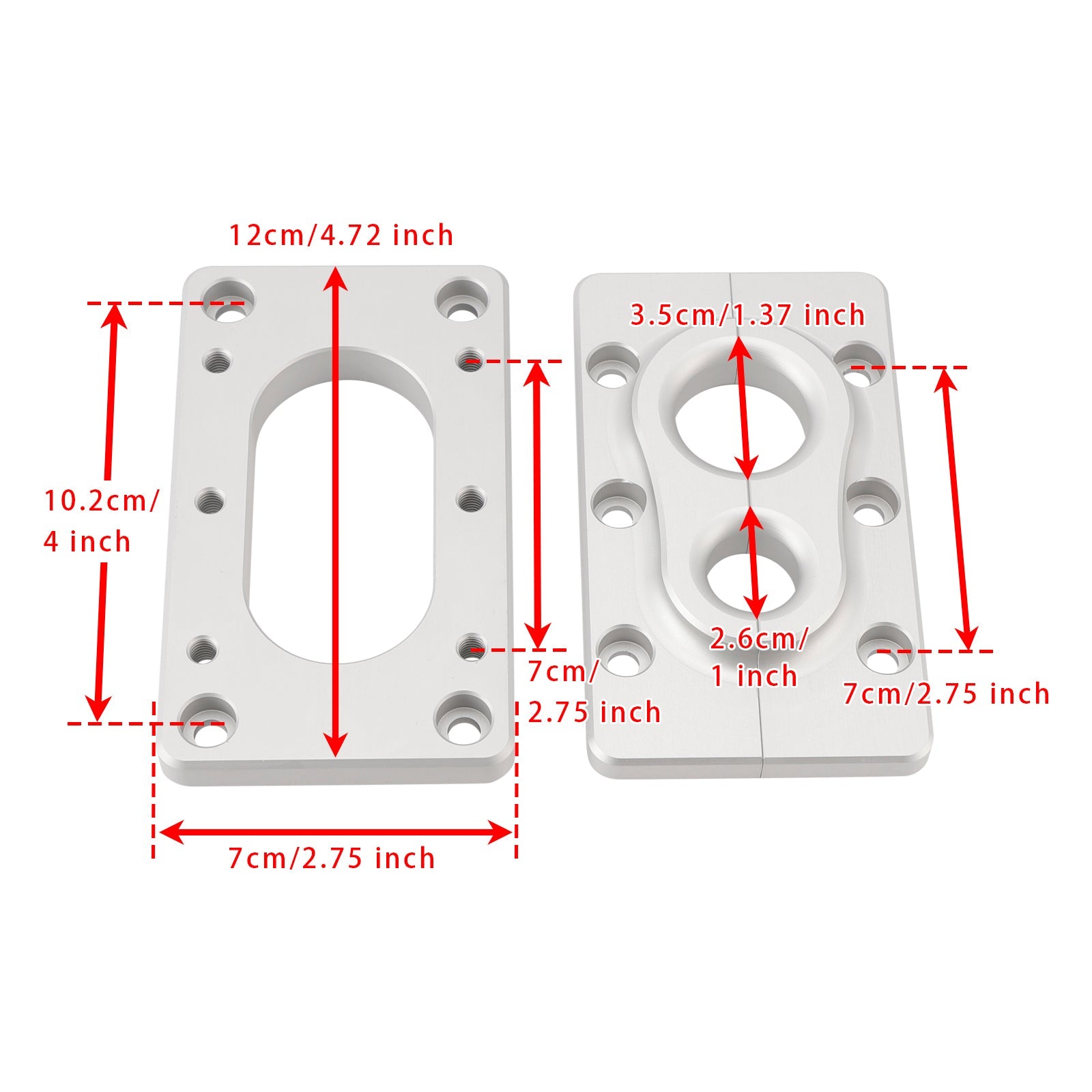 Holley Terminator x Max Aluminum Fire Wall Pass Through Raw Bracket