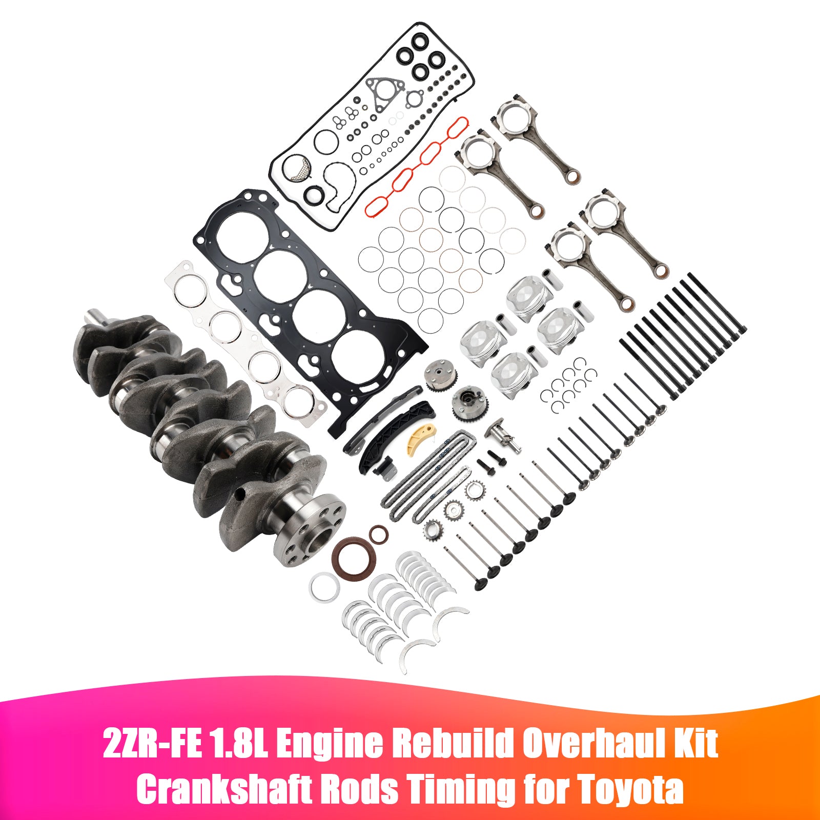 2012-2018 TOYOTA PRIUS V 1.8L Engine Rebuild Overhaul Kit Crankshaft Rods Timing 2ZR-FE 11791-22020
