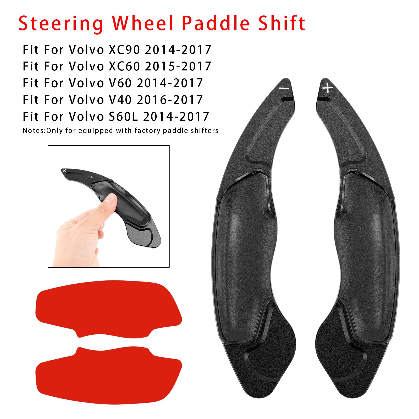 Steering Wheel Paddle Shifter Extension For VOLVO XC60 XC90 Aluminium