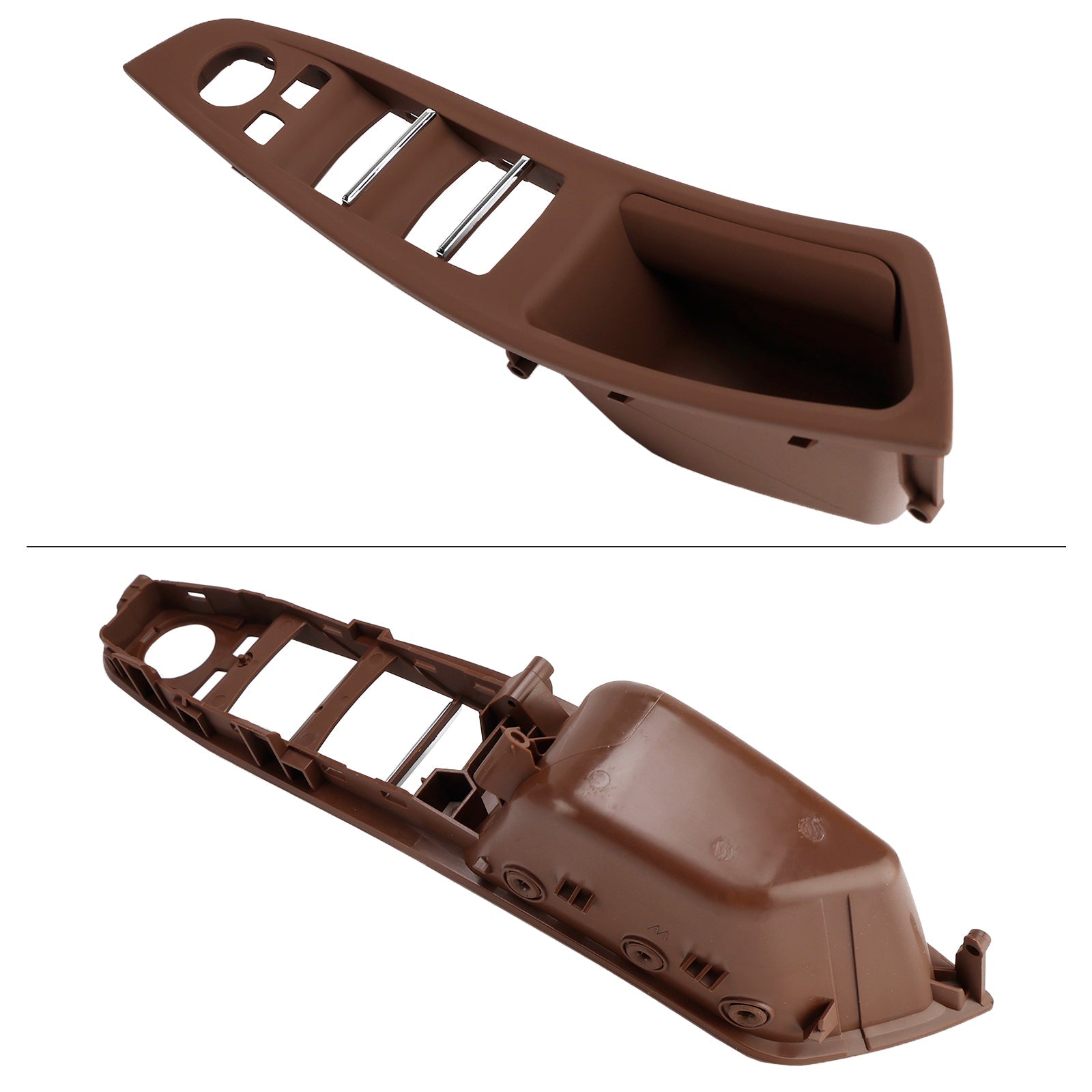 7x Red Brown Inner Door Panel Handle Pull Trim For BMW 5 Series F10 F11 10-16